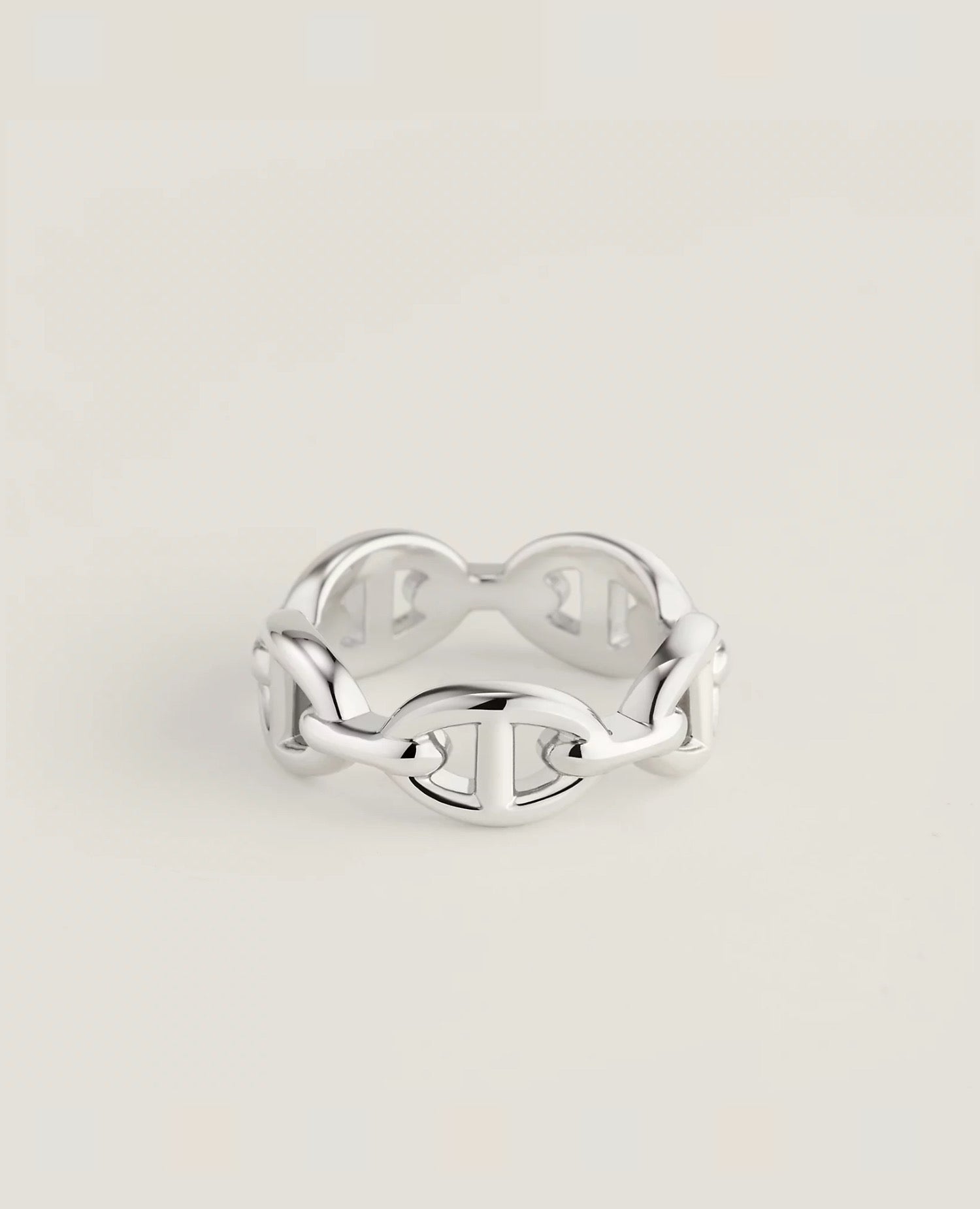 Hermès Chaine D'ancre Enchainee Ring, Small model Silver