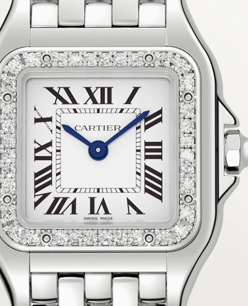 Panthèrs DE Cartier Watch, Small Model, Diamonds, Silver