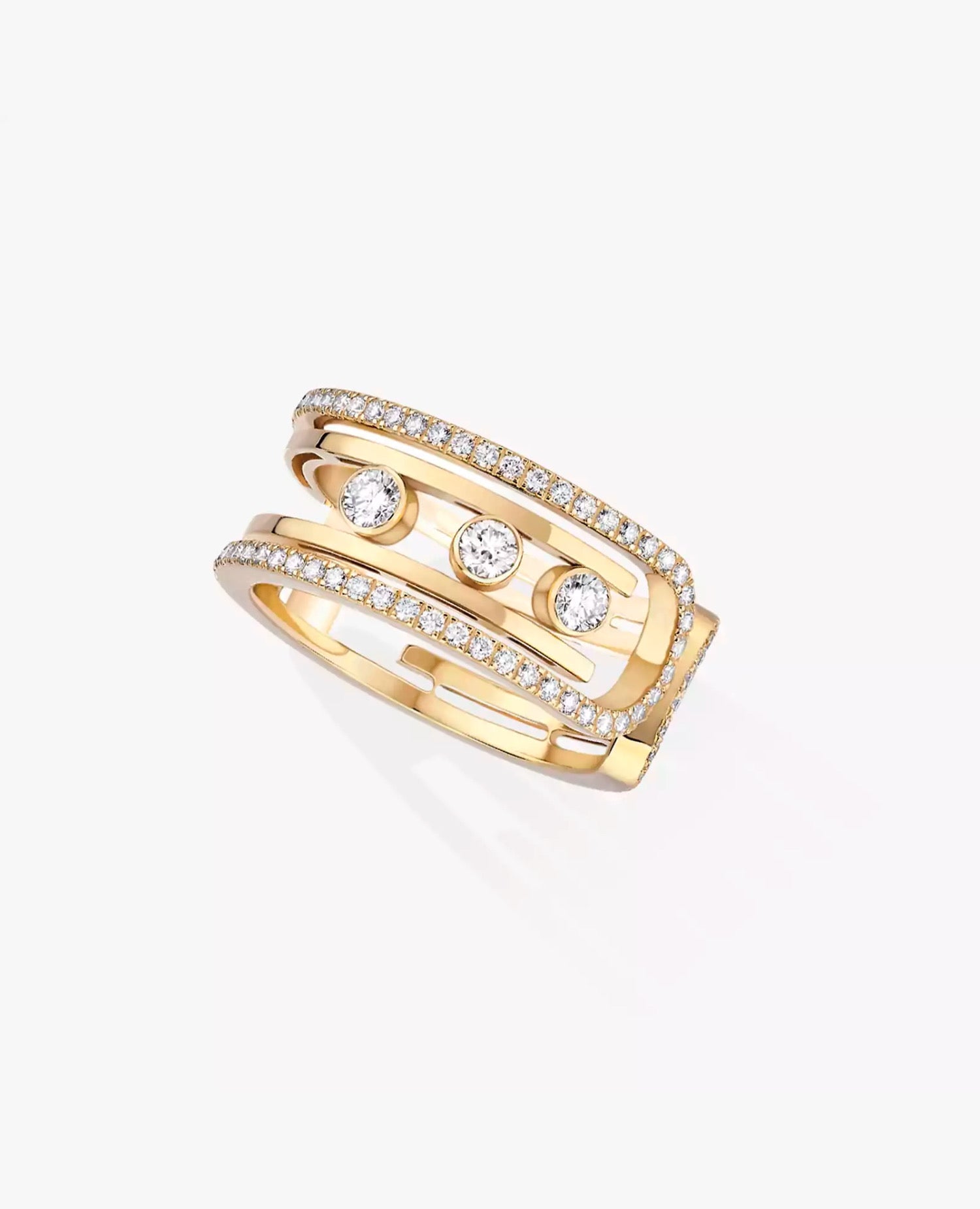 Messika Move 10TH Ring Yellow Gold