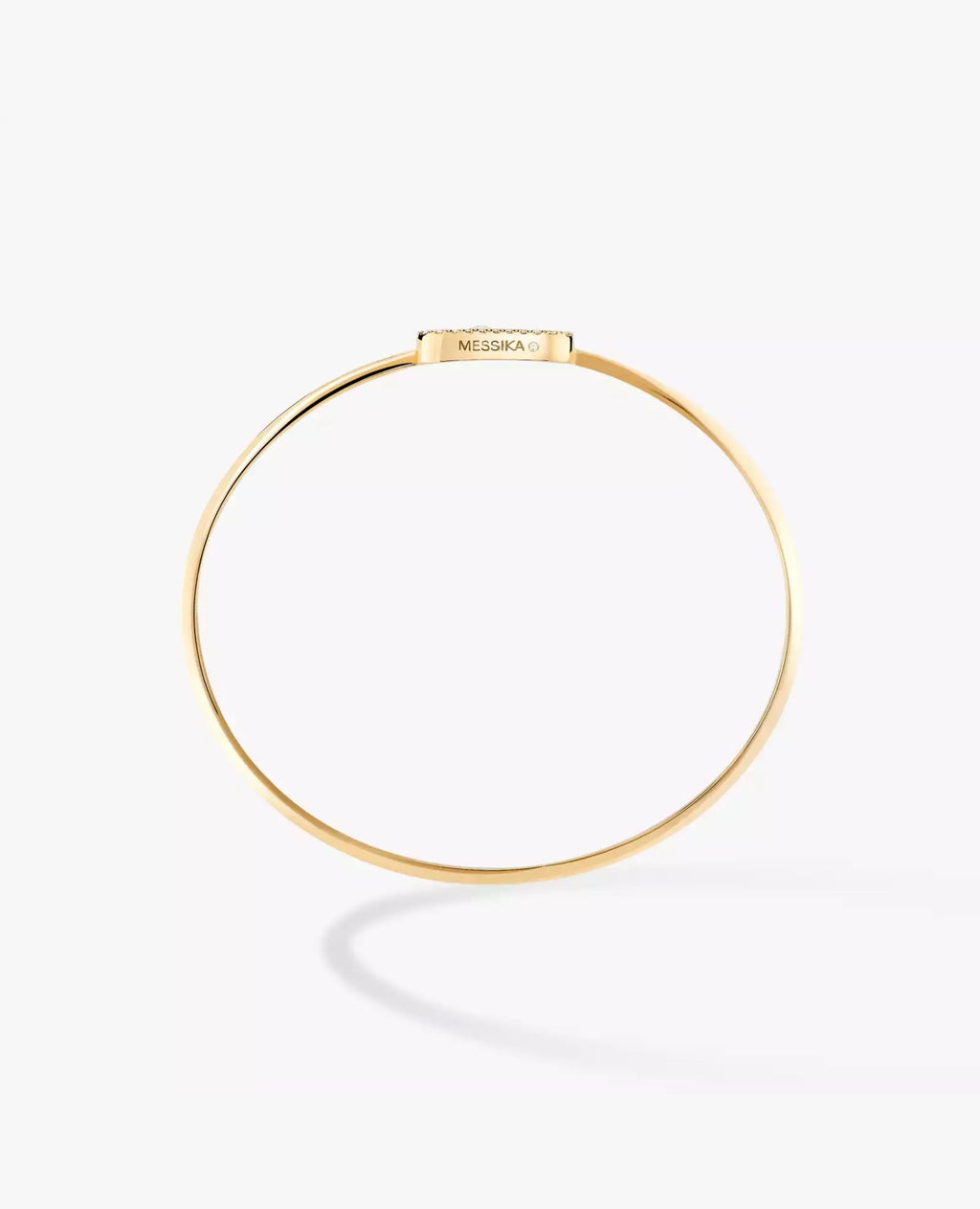 Messika Move Uno Pavé Flex Bangle Bracelet Yellow Gold