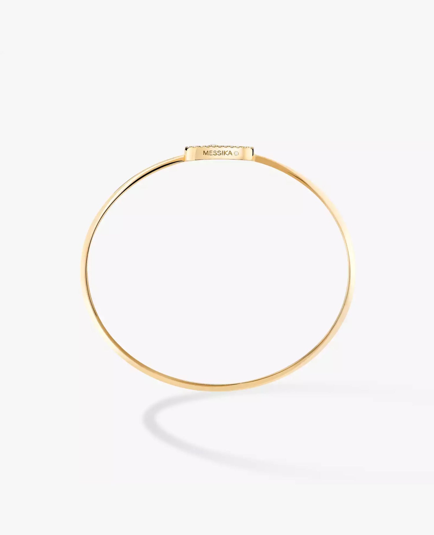 Messika Move Uno Pavé Flex Bangle Bracelet Yellow Gold