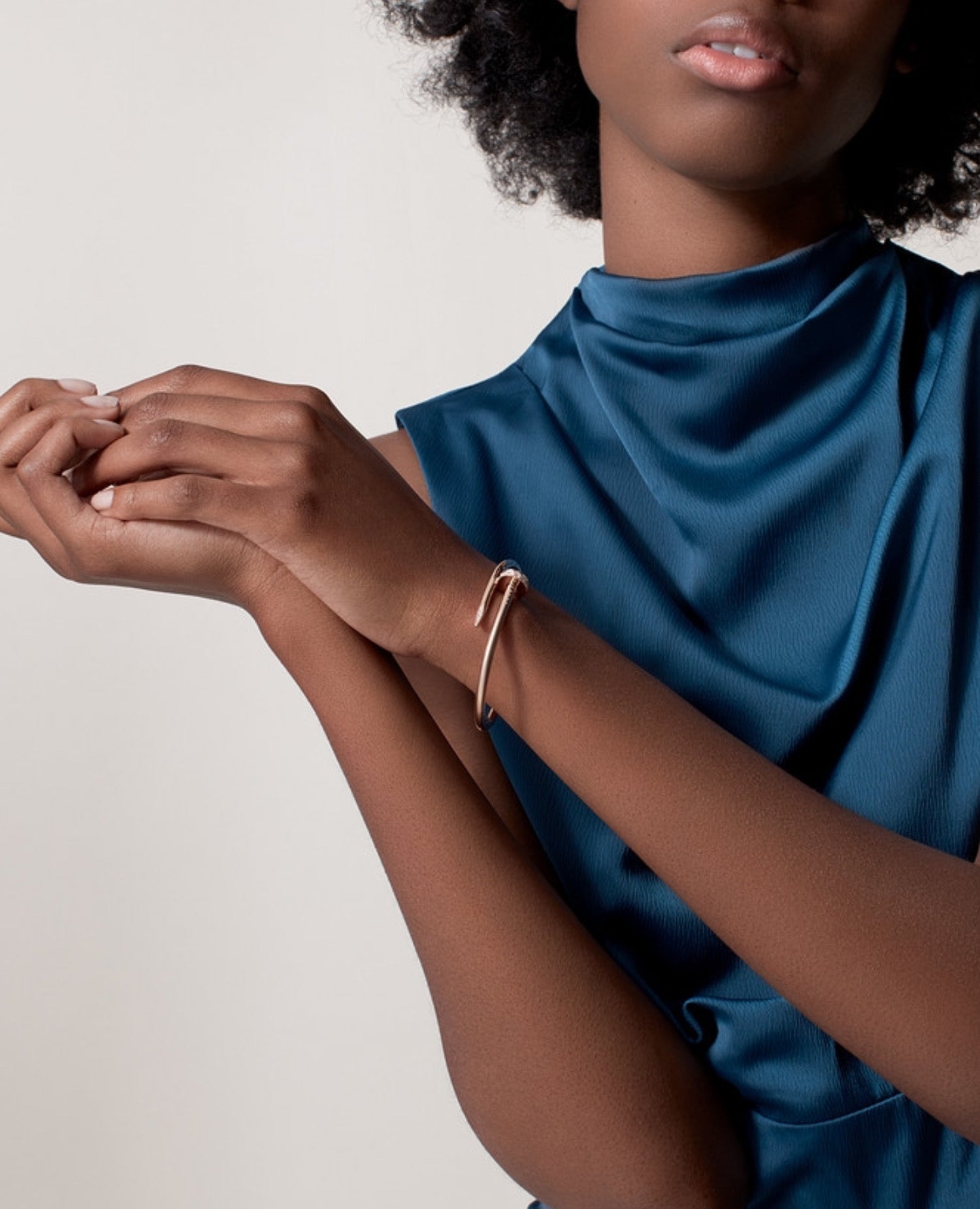 Cartier Just Un Clou Bracelet, Classic Model, Diamonds, Rose Gold