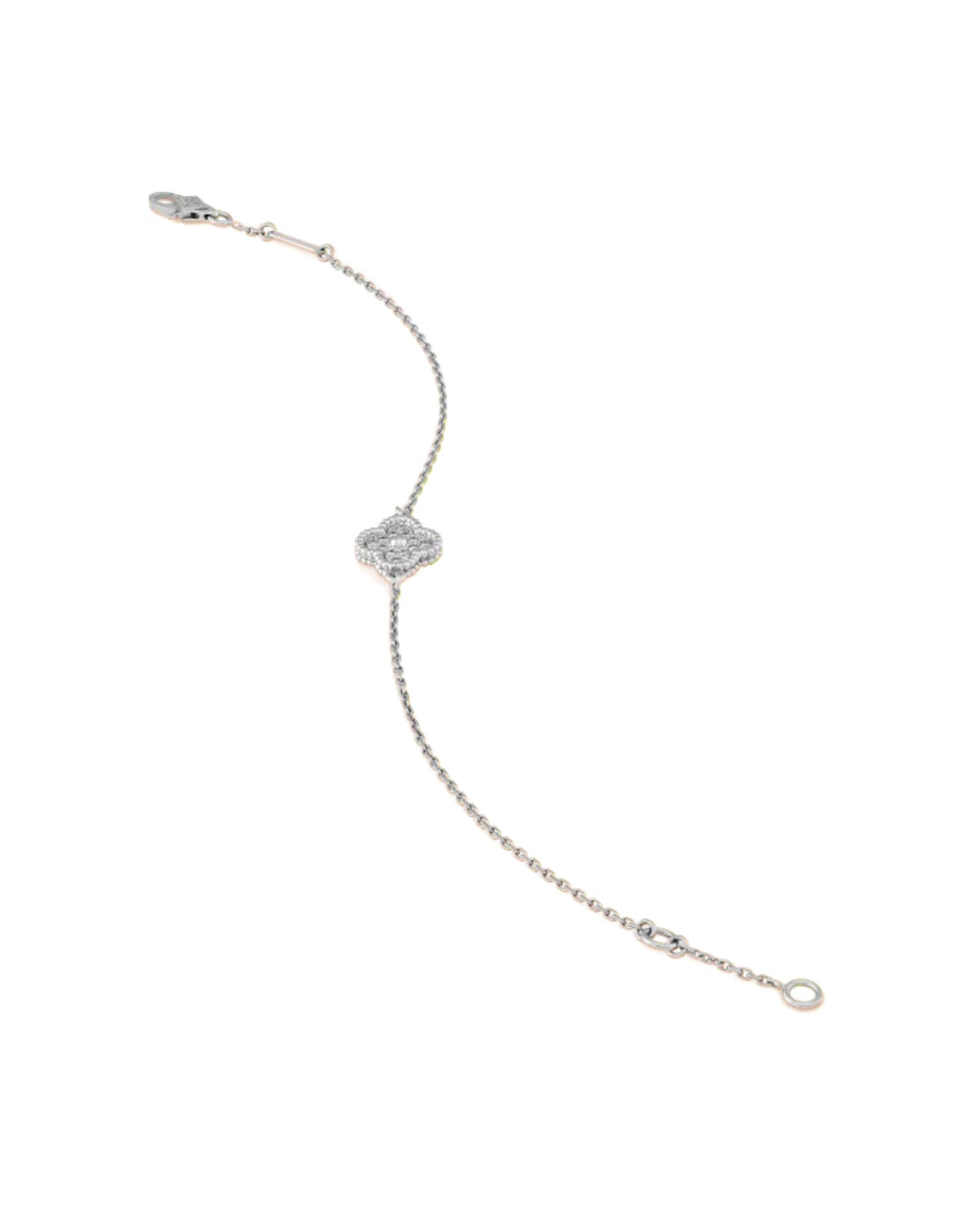 Van Cleef Sweet Alhambra bracelet, 1 motif, white gold, Diamond