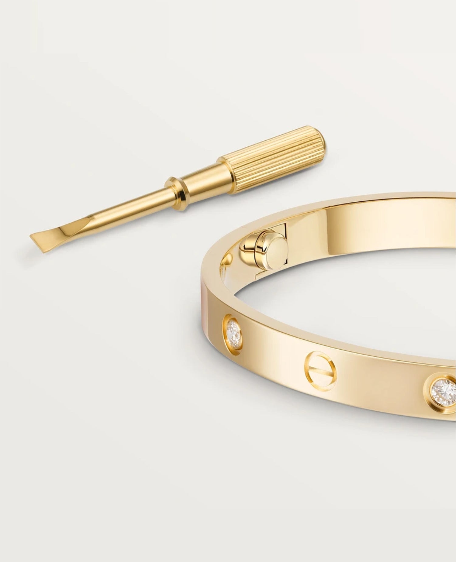 Cartier Love Bracelet, Classic, 4 Diamonds, Yellow Gold