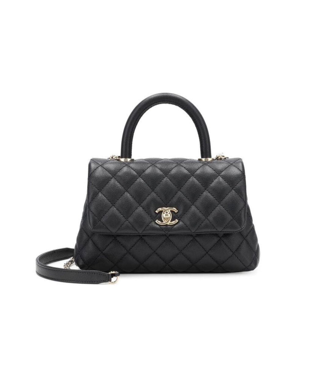 Coco Flap Bag With Top Handle Black