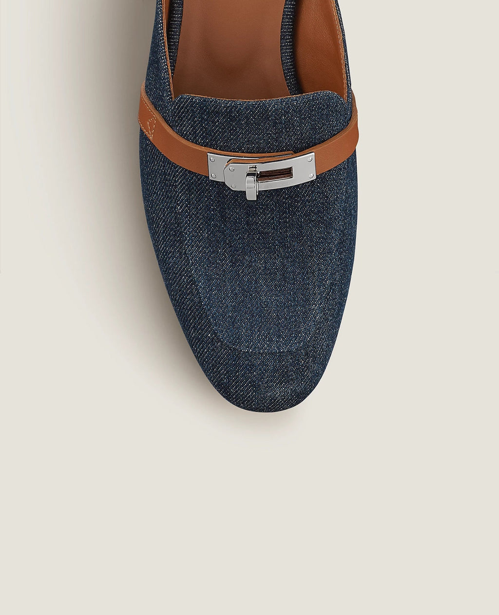 Hermès Oz Mule Bleu Brut / Gold