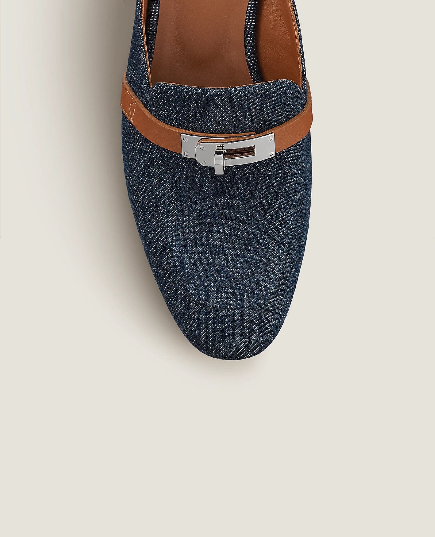 Hermès Oz Mule Bleu Brut / Gold