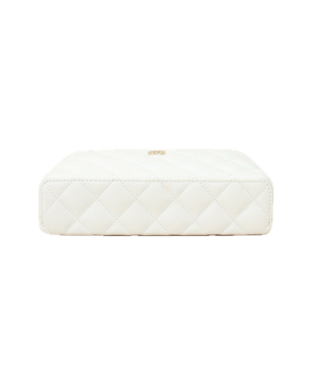 Coco Top Handle Slim Vanity With Chain White