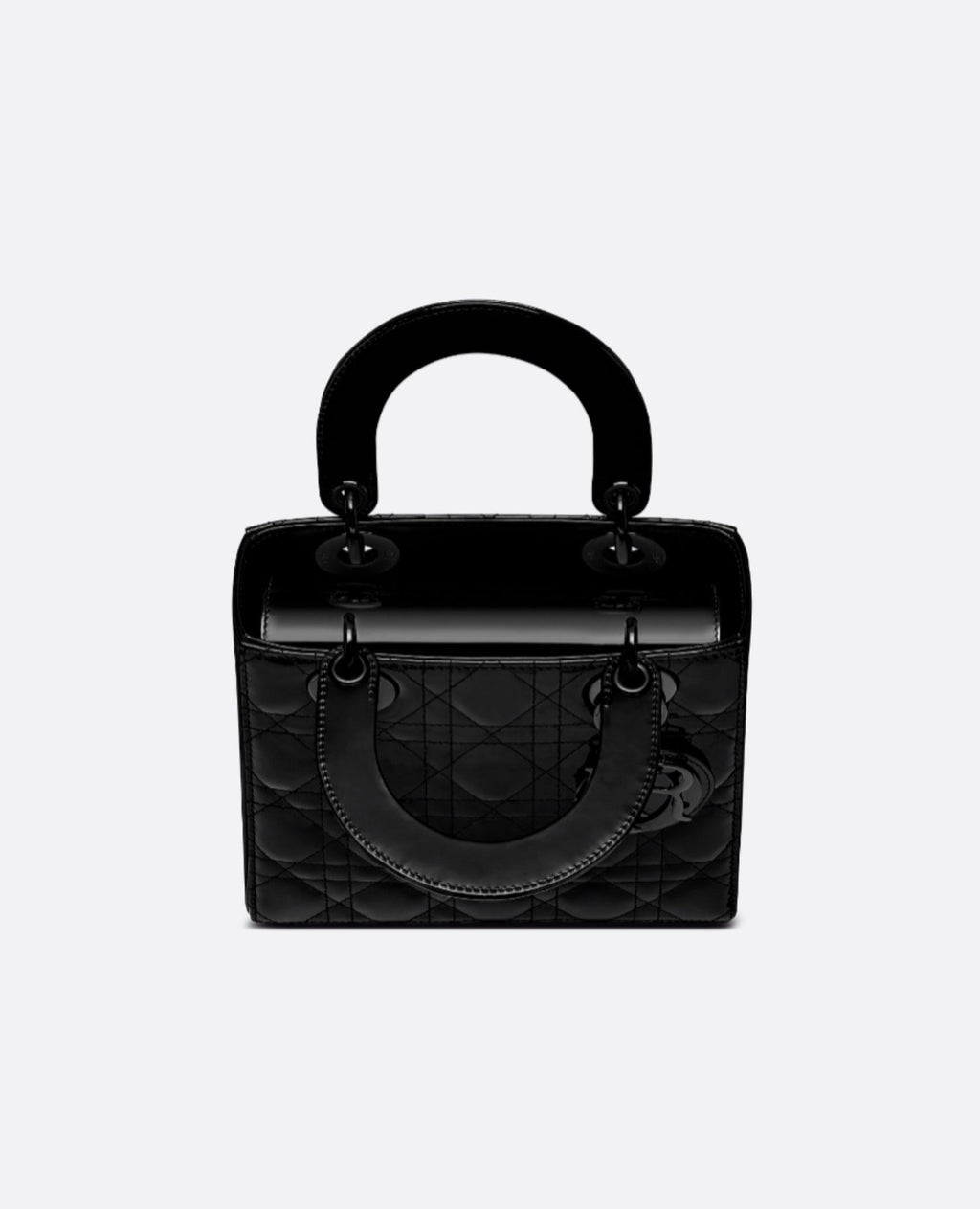 Christian Dior Small Lady Dior Bag Black Ultra-Glossy Patent