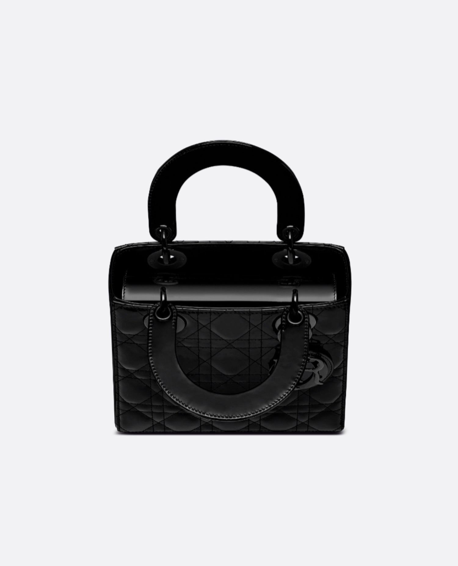 Christian Dior Small Lady Dior Bag Black Ultra-Glossy Patent