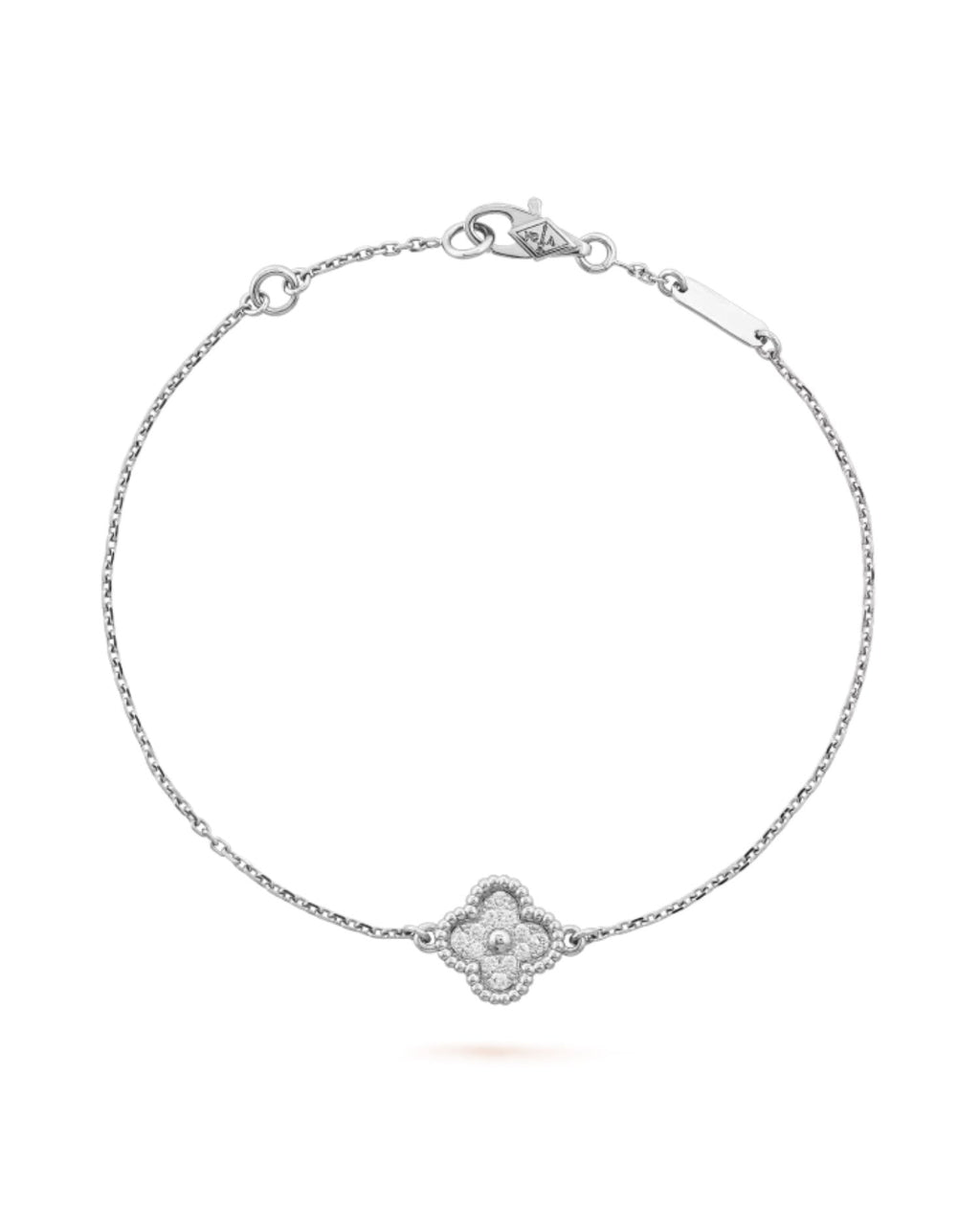 Van Cleef Sweet Alhambra bracelet, 1 motif, white gold, Diamond