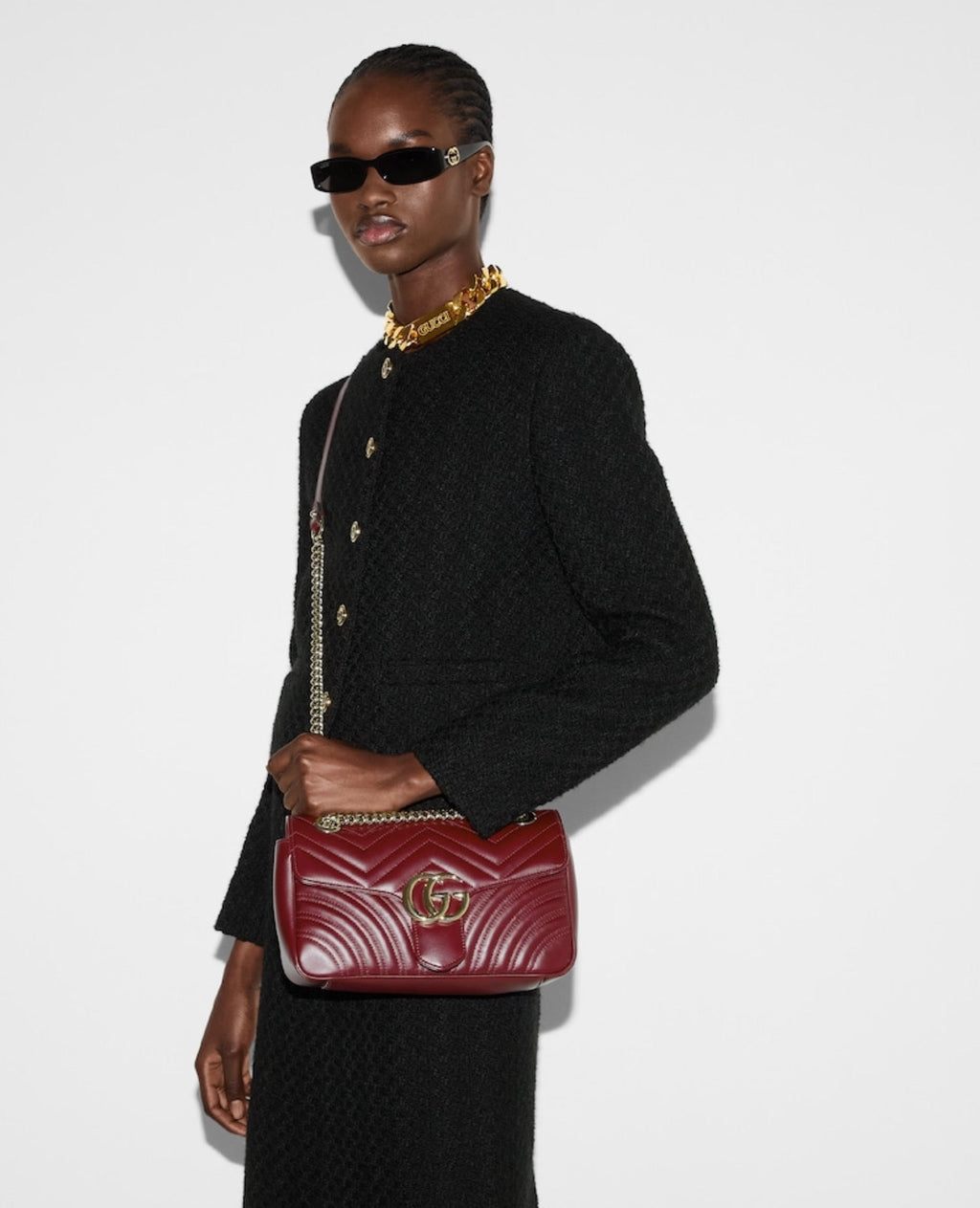 Gucci GG Marmont Small Shoulder Bag Red