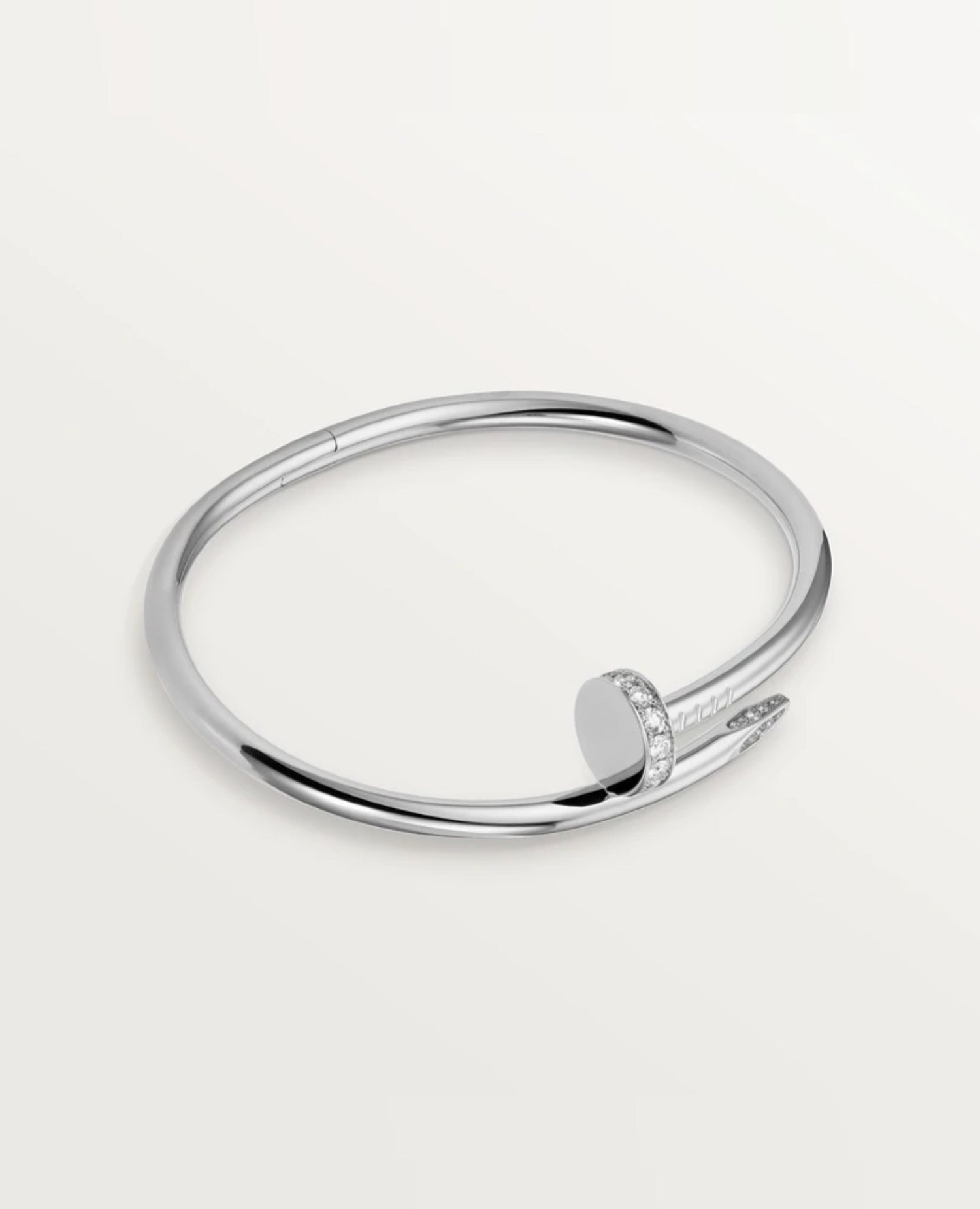 Cartier Just Un Clou Bracelet, Classic Model, Diamonds, Silver