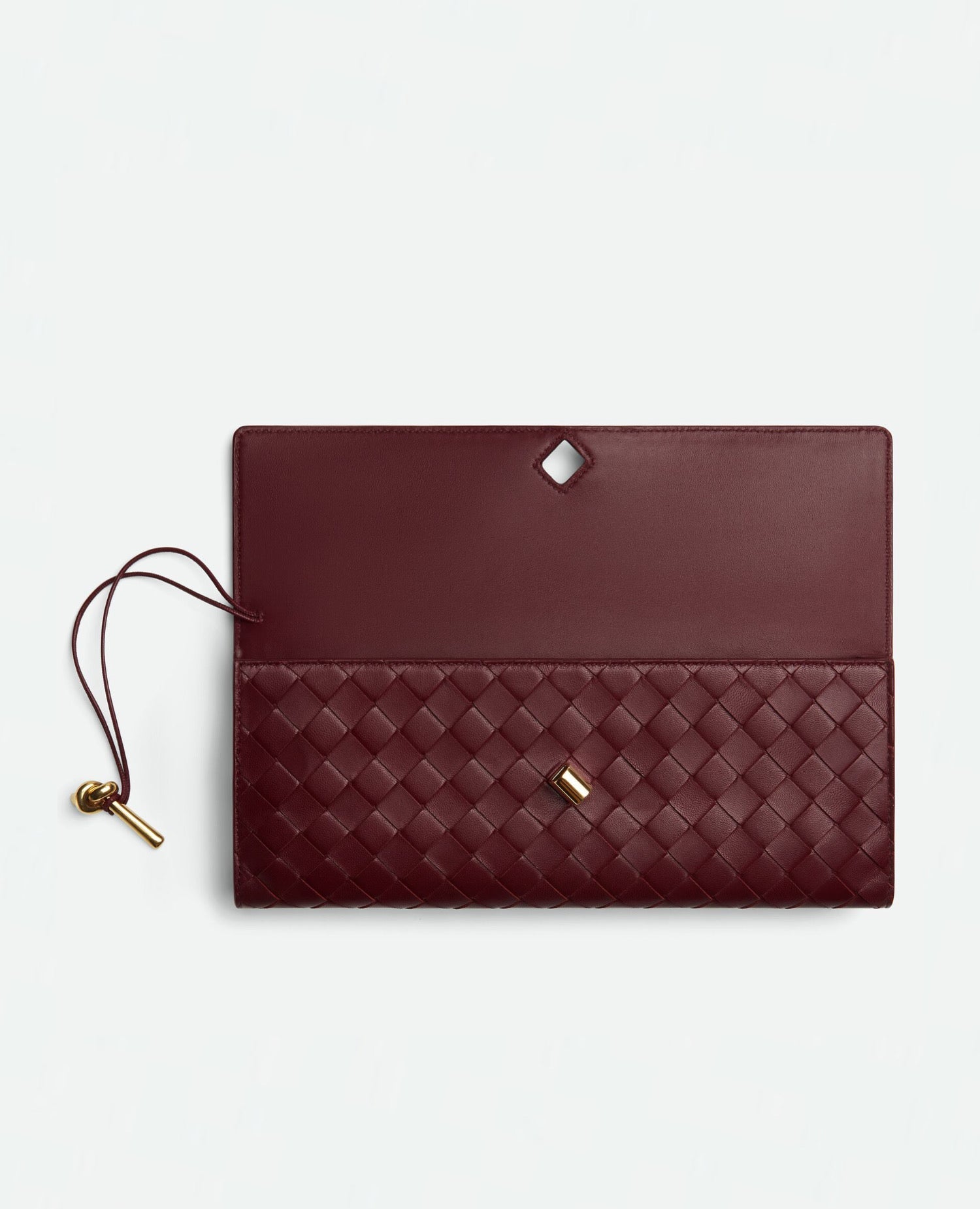 Bottega Veneta Long Clutch Andiamo With Handle Barolo