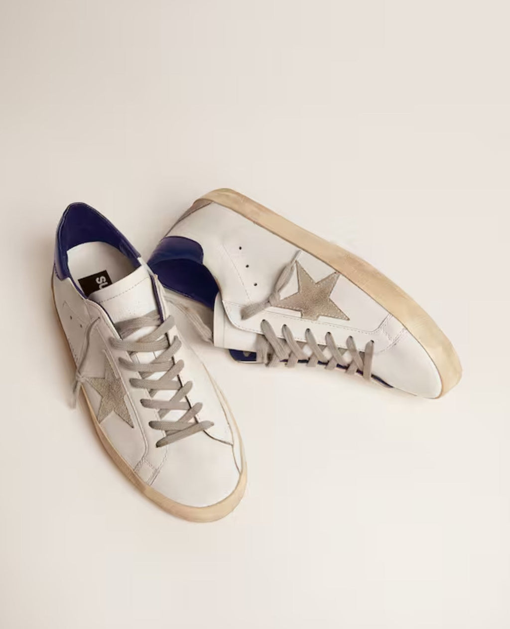Golden Goose Super-Star with suede star and blue heel tab