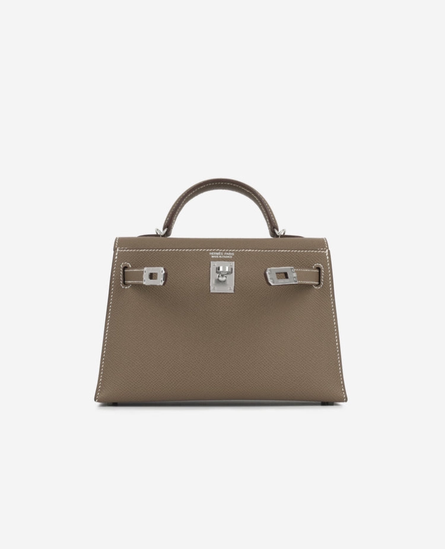 Hermès Mini Kelly Epsom Etoupe PHW