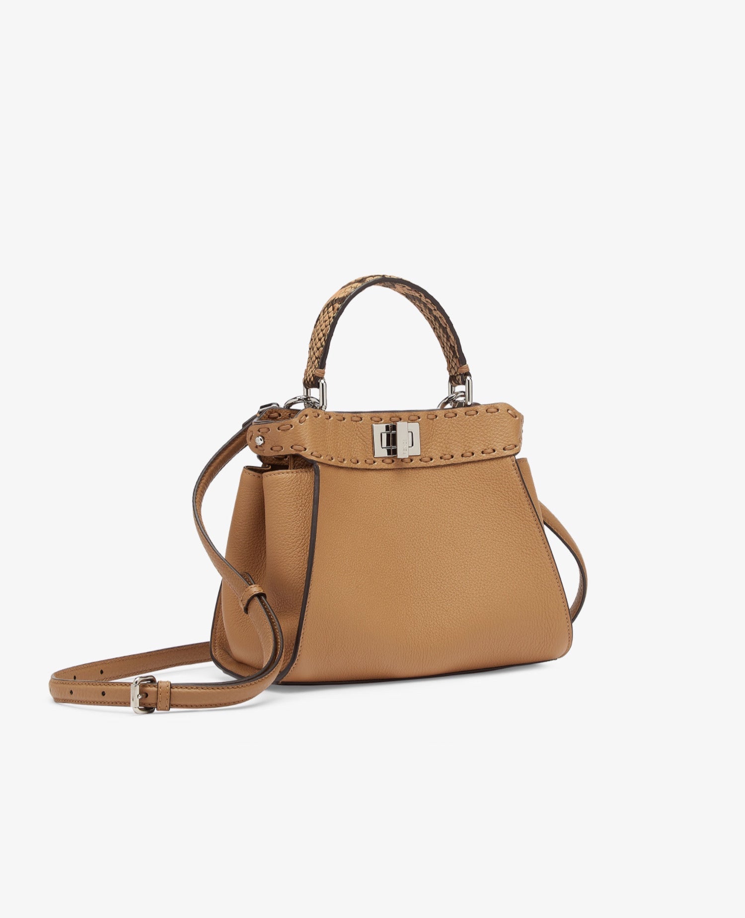 Fendi Peekaboo Mini Bag Cappuccino-Coloured Selleria Bag
