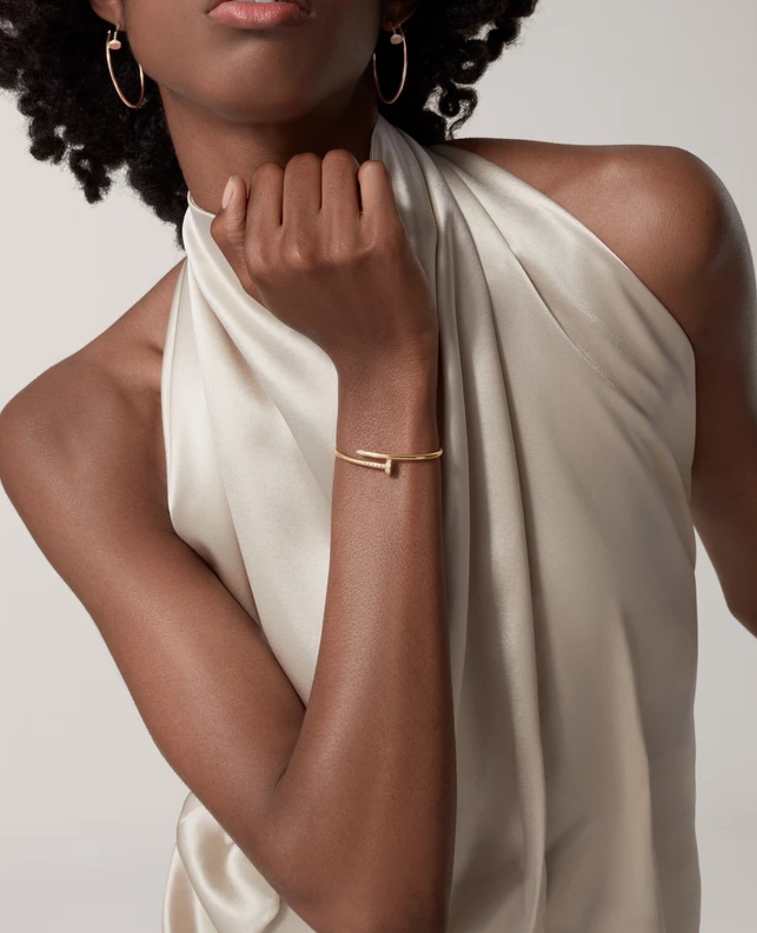 Cartier Just Un Clou Bracelet, Small Model, Diamonds, Yellow Gold