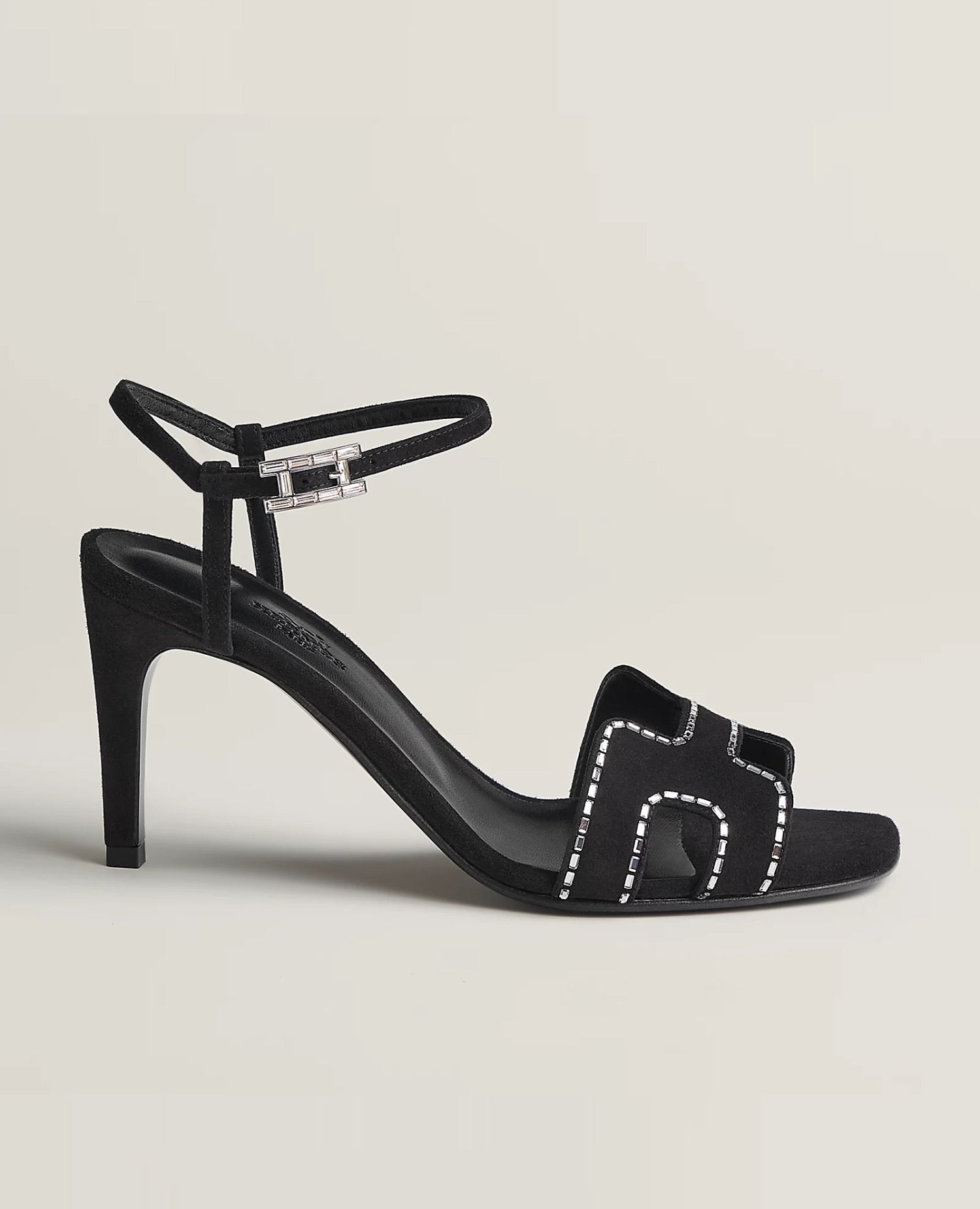 Hermès Heden 80 sandal Crystal Noir