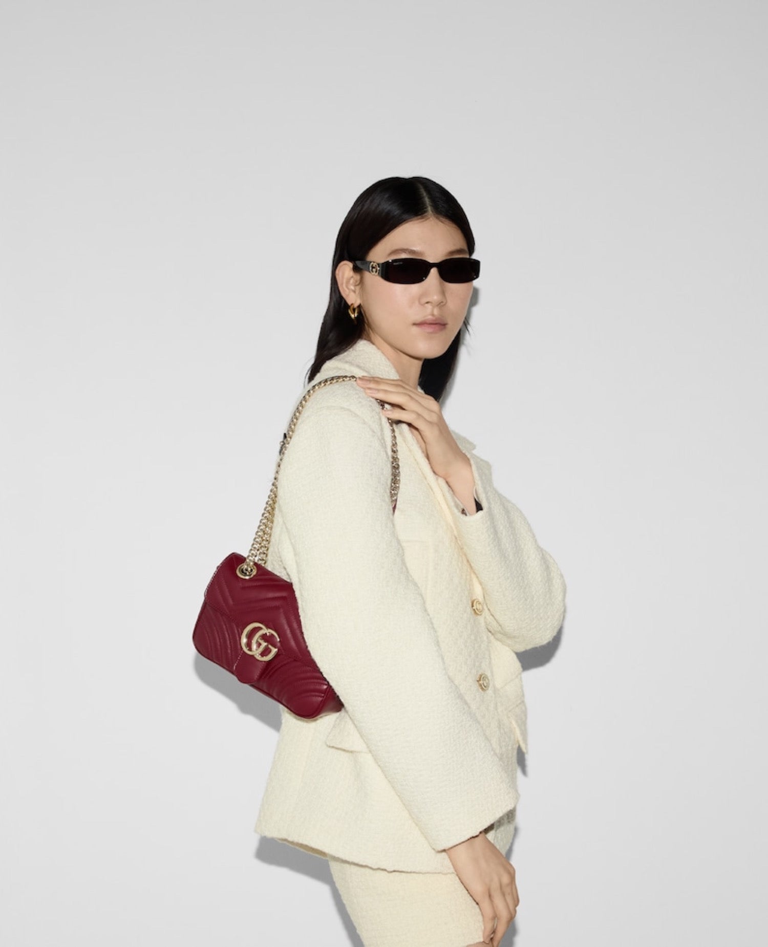 Gucci GG Marmont Mini Shoulder Bag Red