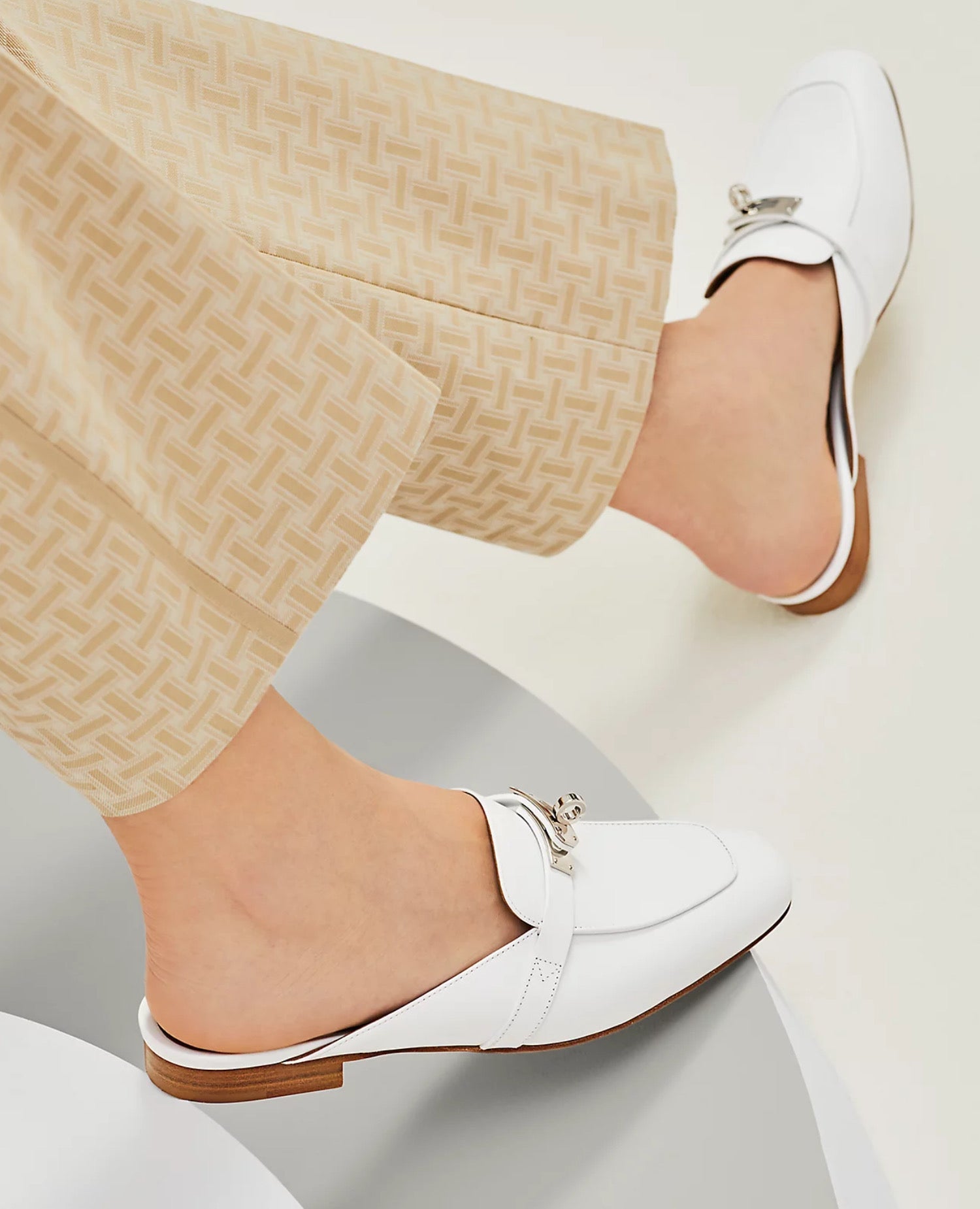Hermès Oz Mule Full White