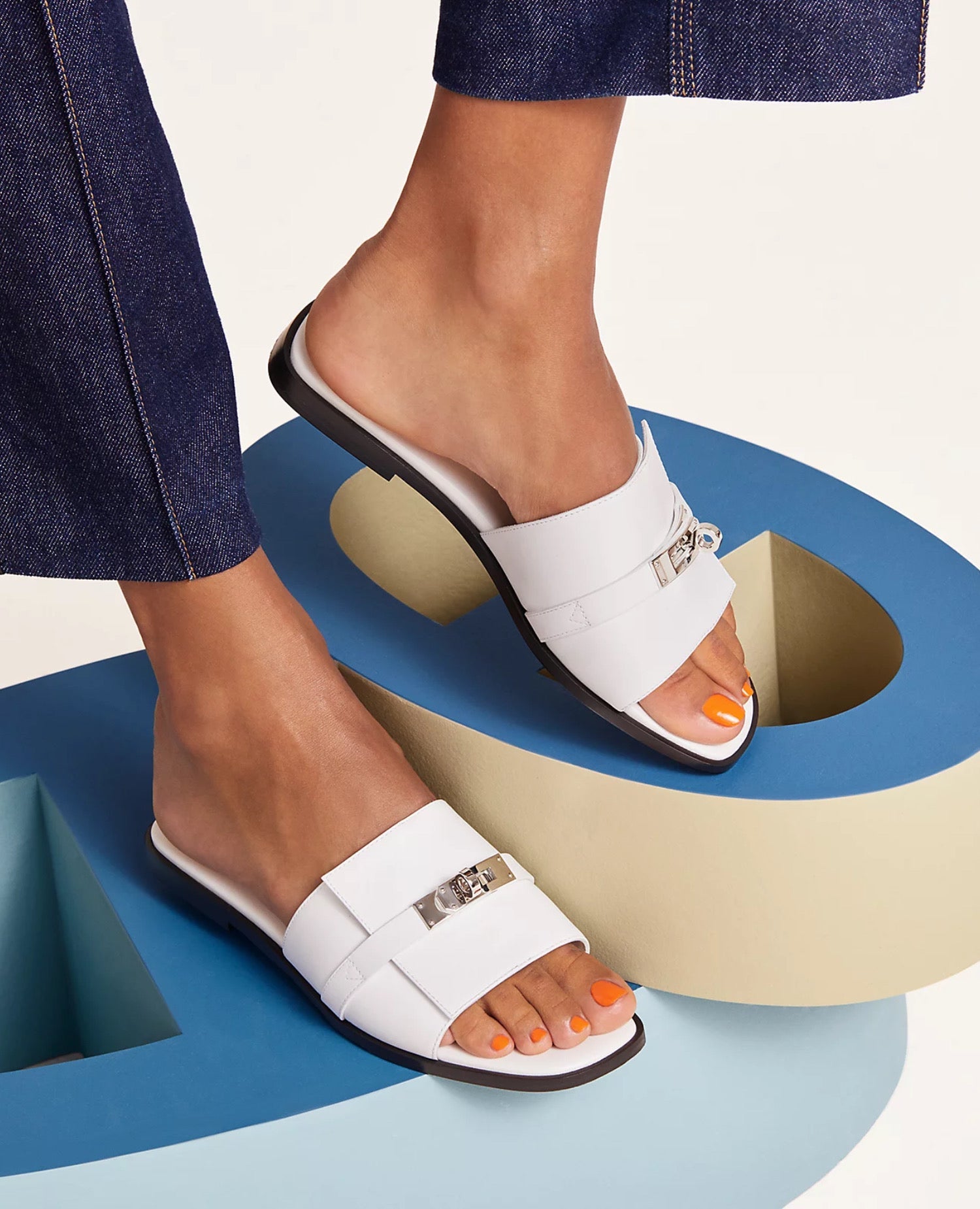 Hermès Giulia sandal Blanc
