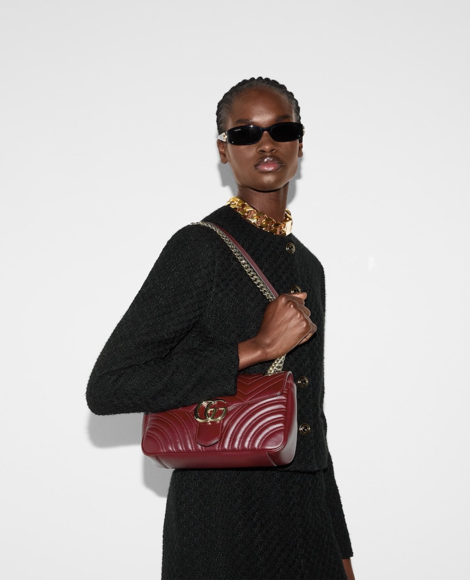 Gucci GG Marmont Small Shoulder Bag Red