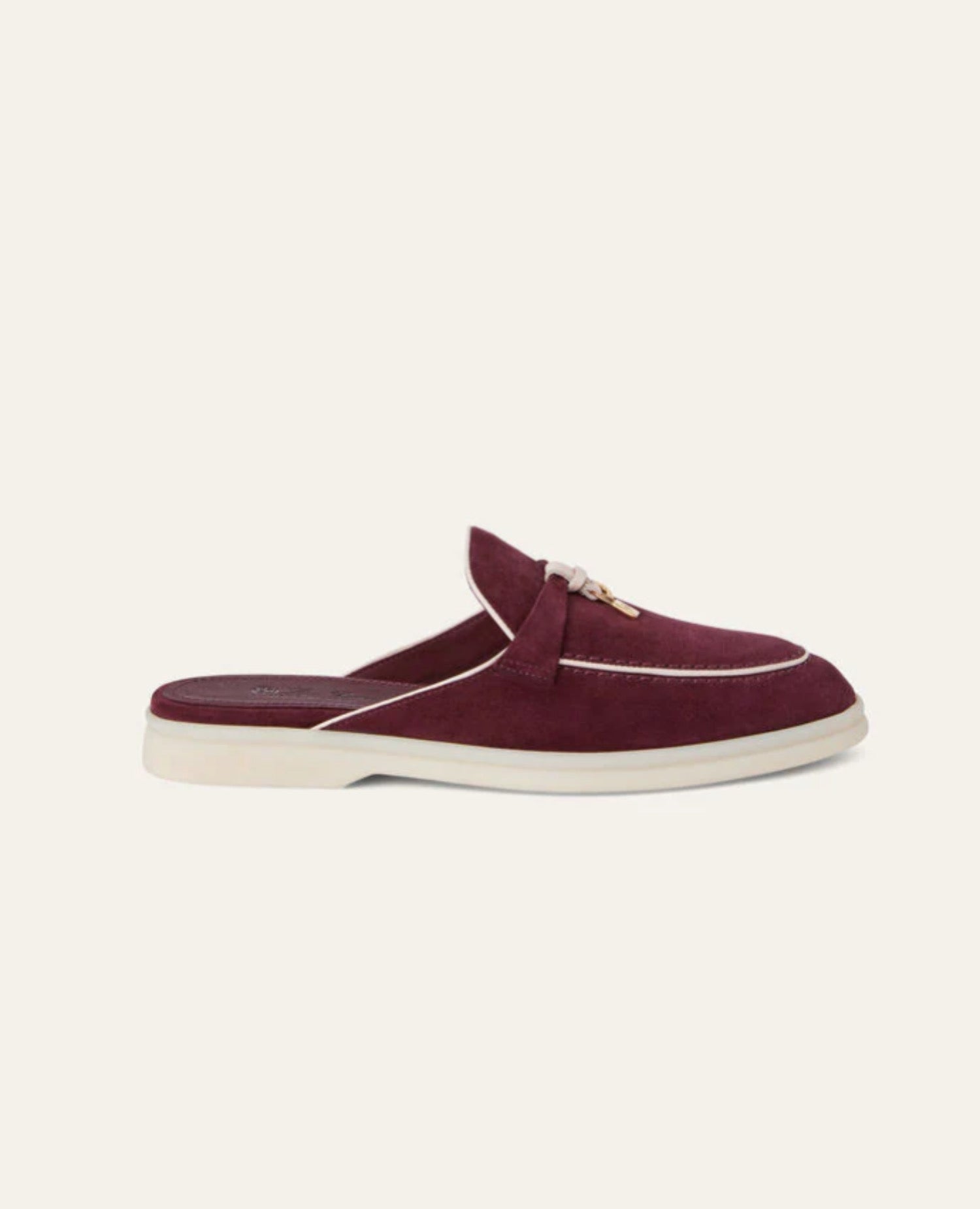 Loro Piana Babouche Charms Walk Loafers Azuki Beans