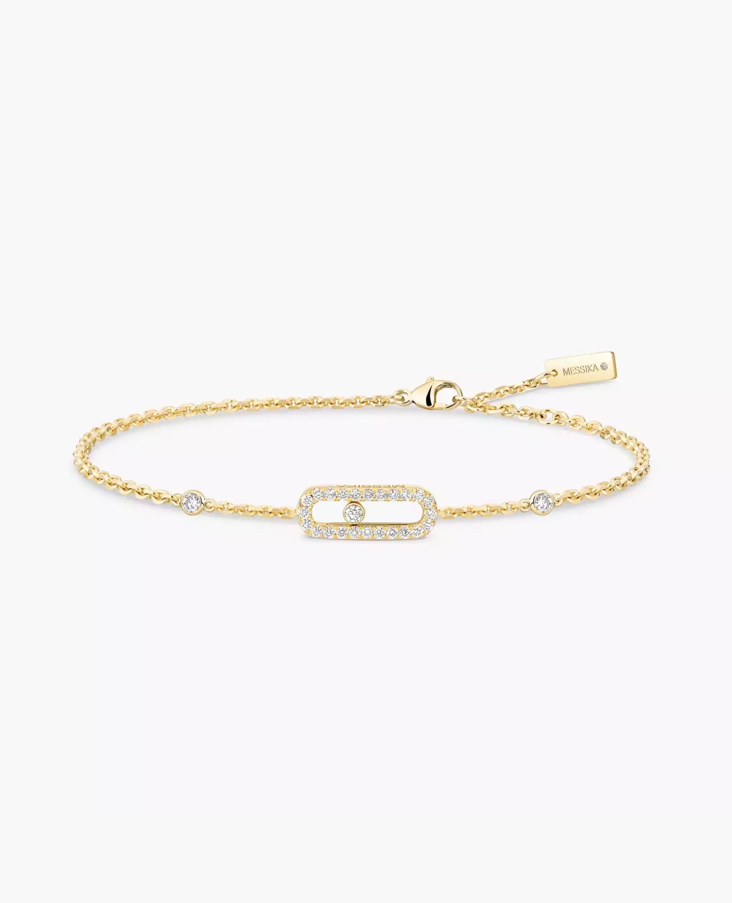 Messika Move Uno Pavé Bracelet Yellow Gold