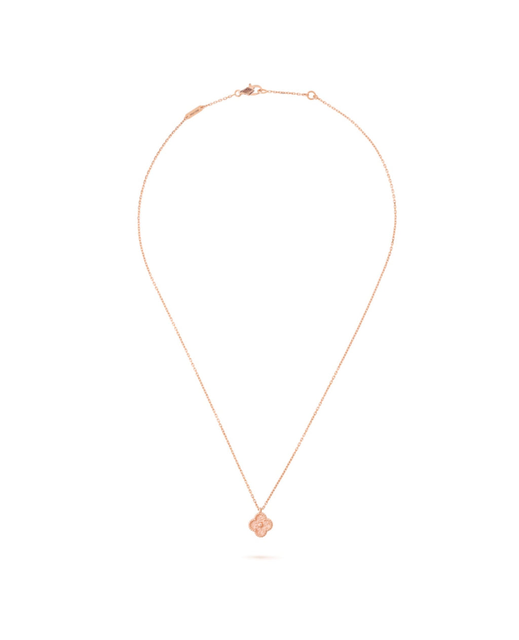 Van Cleef Sweet Alhambra Necklace, Rose Gold