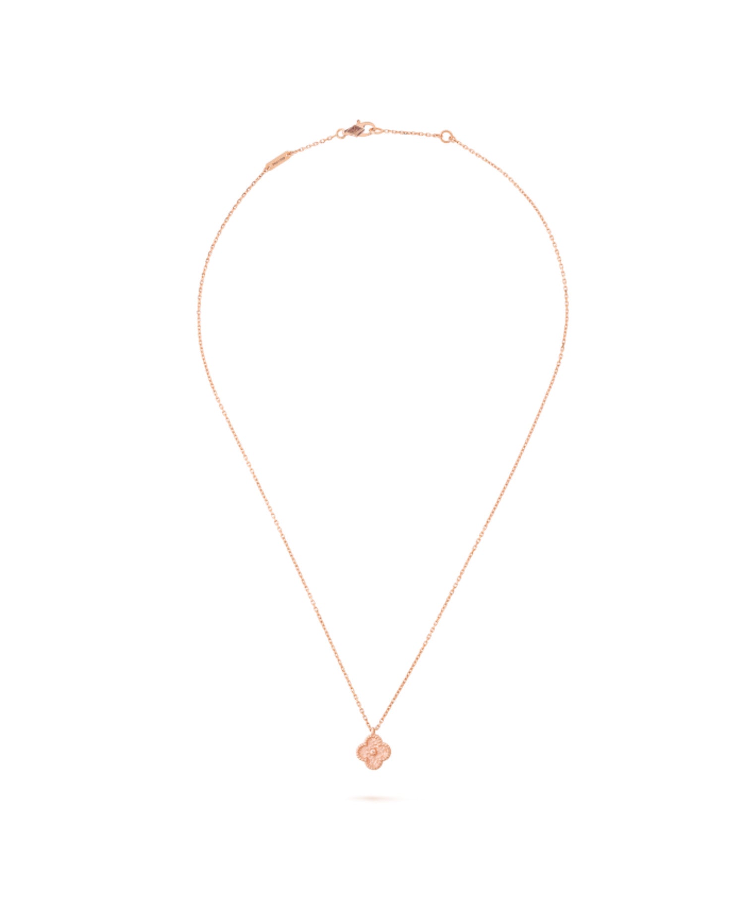 Van Cleef Sweet Alhambra Necklace, Rose Gold