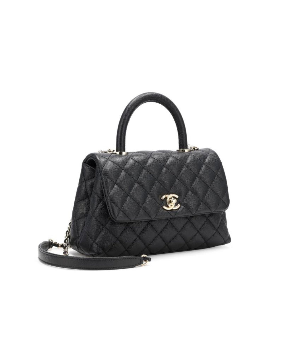 Coco Flap Bag With Top Handle Black