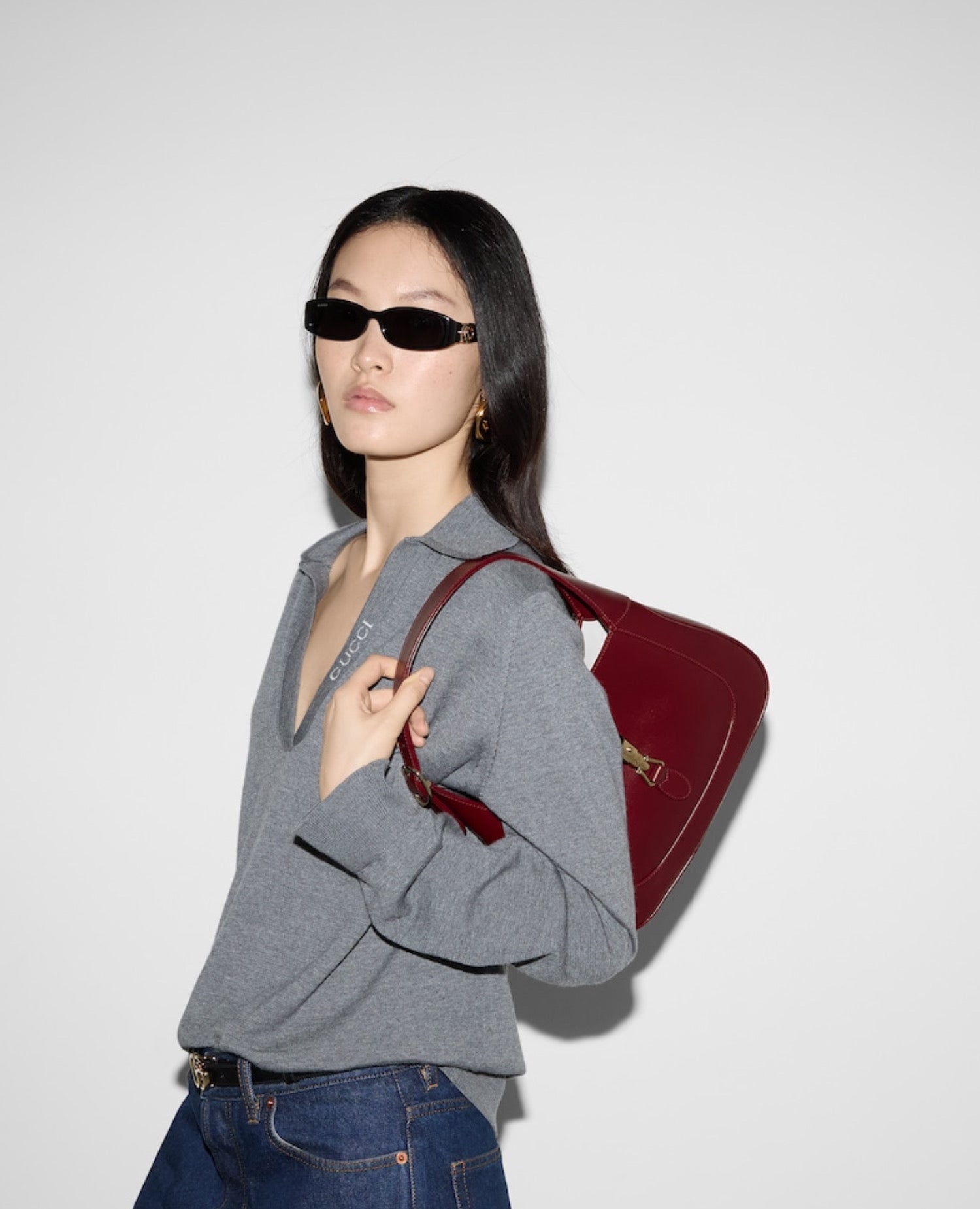 Gucci Jackie 1961 Small Shoulder Bag Burgundy