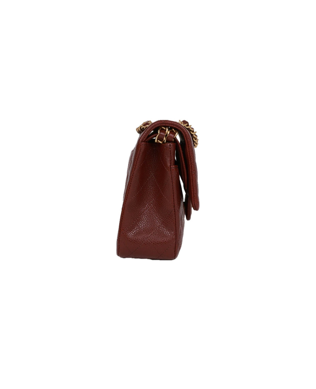 Coco Caviar Double Flap Medium Classic Gold Hardware