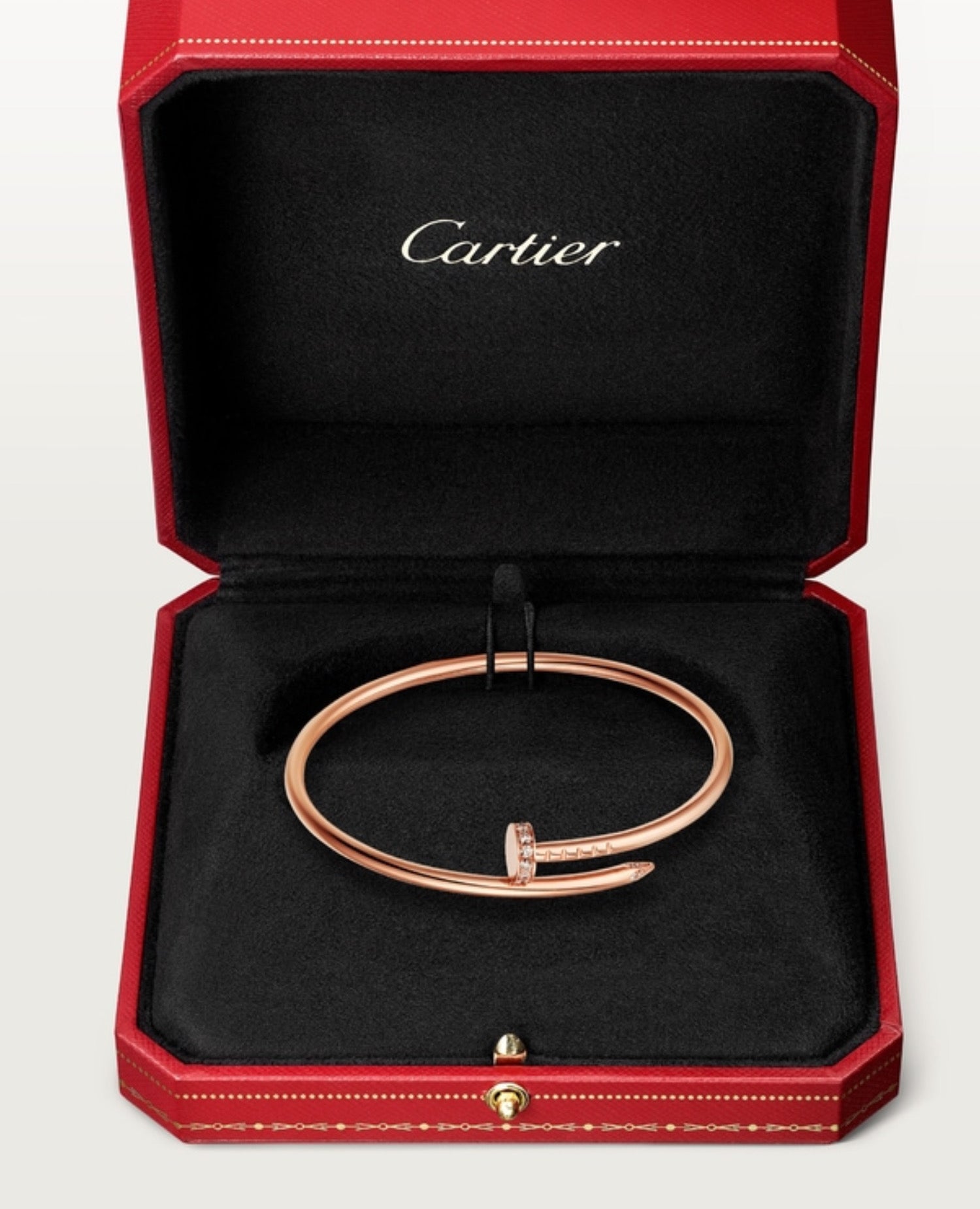 Cartier Just Un Clou Bracelet, Small Model, Diamonds, Rose Gold