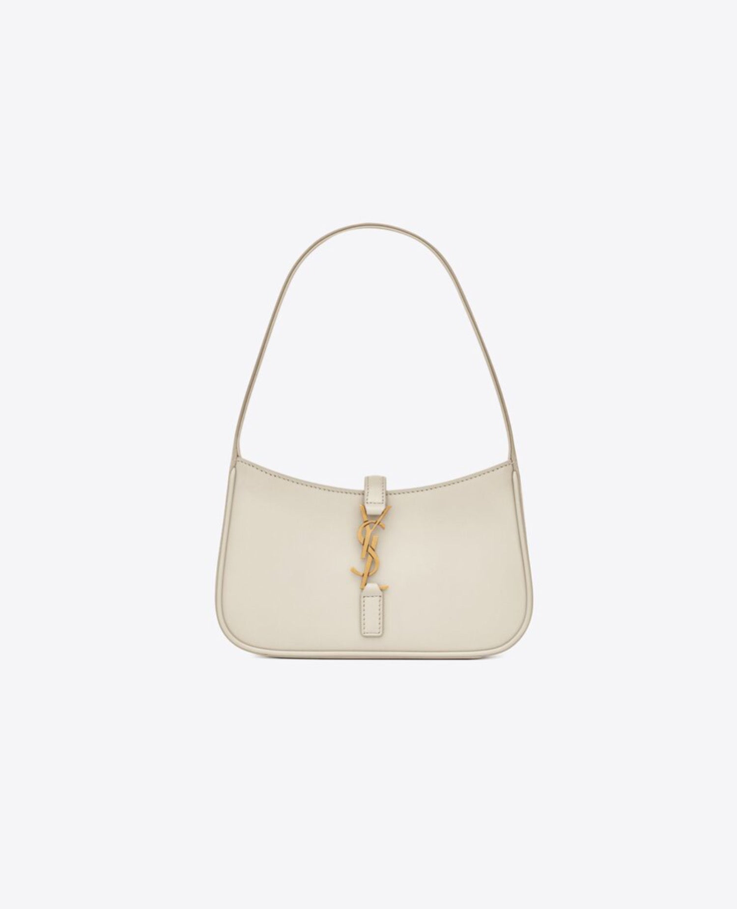 Saint Laurent Mini Le 5 À 7 In Smooth Leather White