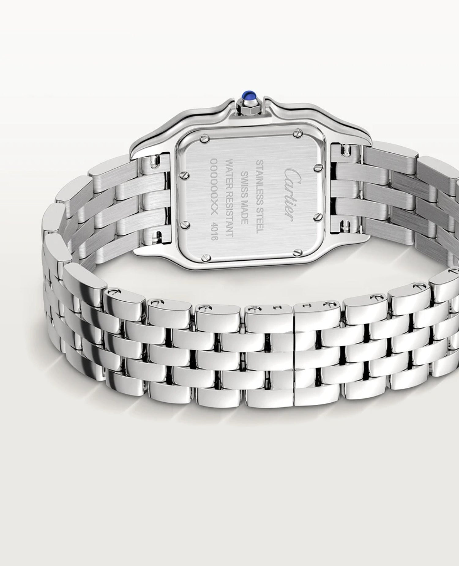 Panthèrs DE Cartier Watch, Medium Model, Diamonds, Silver