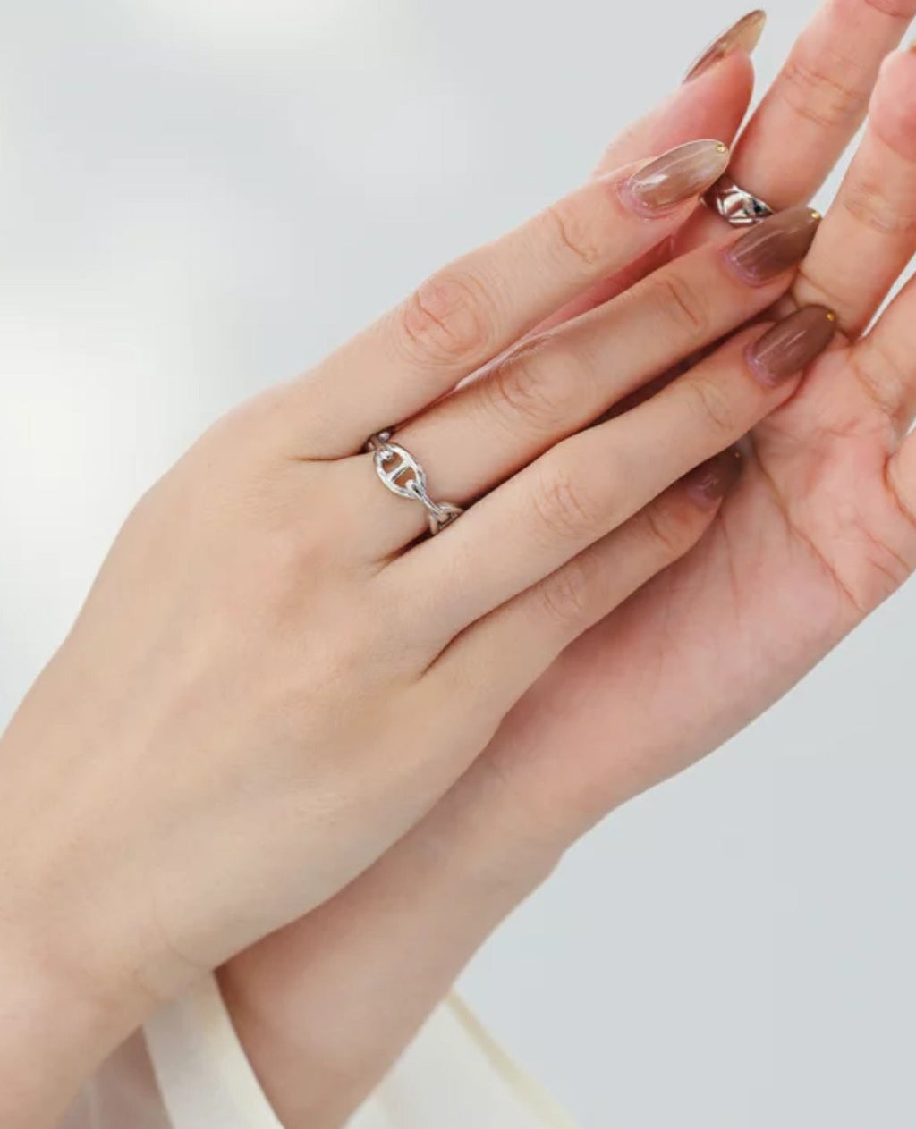 Hermès Chaine D'ancre Enchainee Ring, Small model Silver