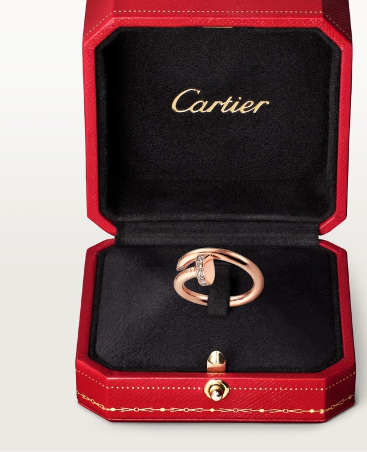 Cartier Juste Un Clou Ring, Classic Model, Diamonds, Rose Gold