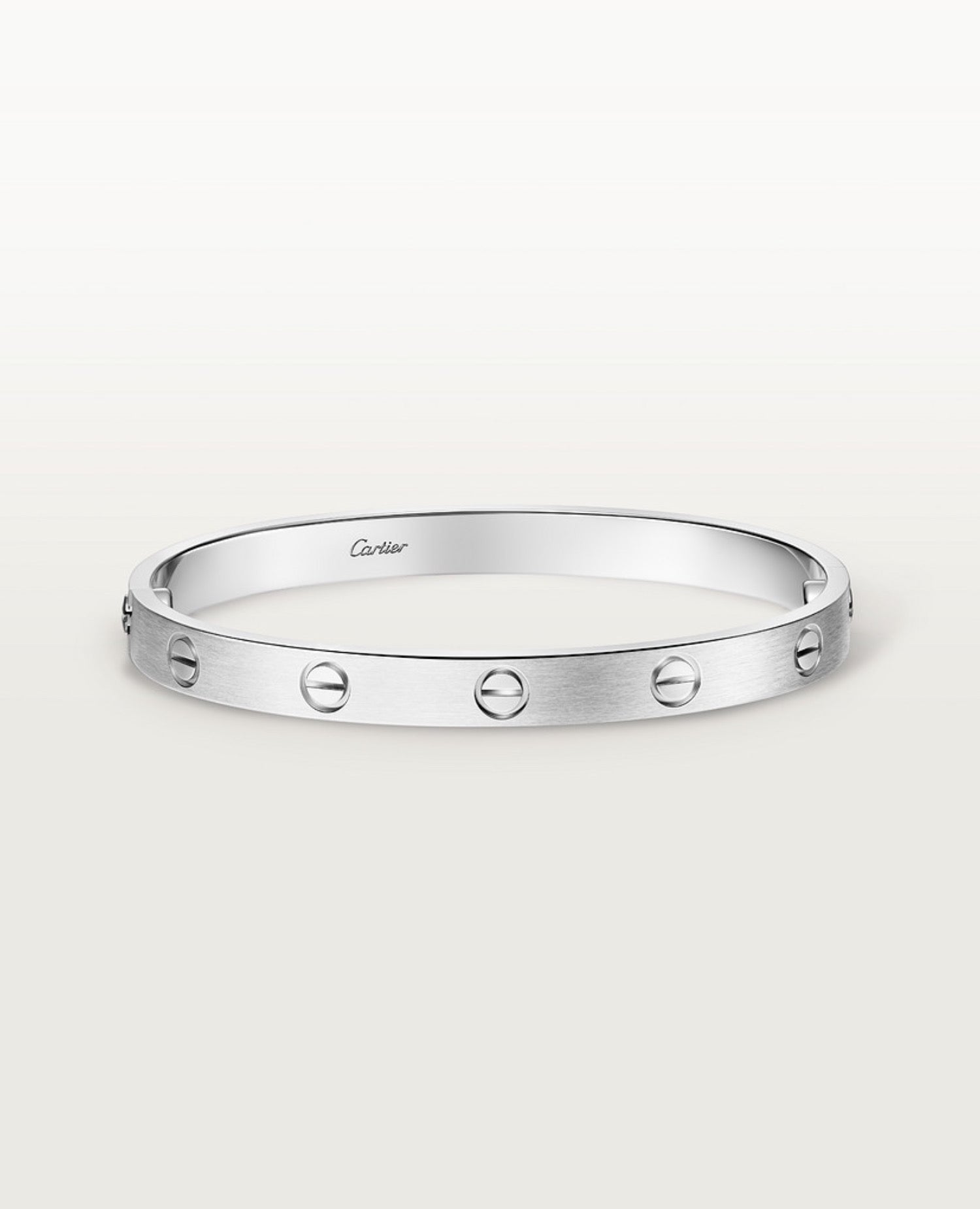 Cartier Love Bracelet, Classic Model, Brushed, Silver