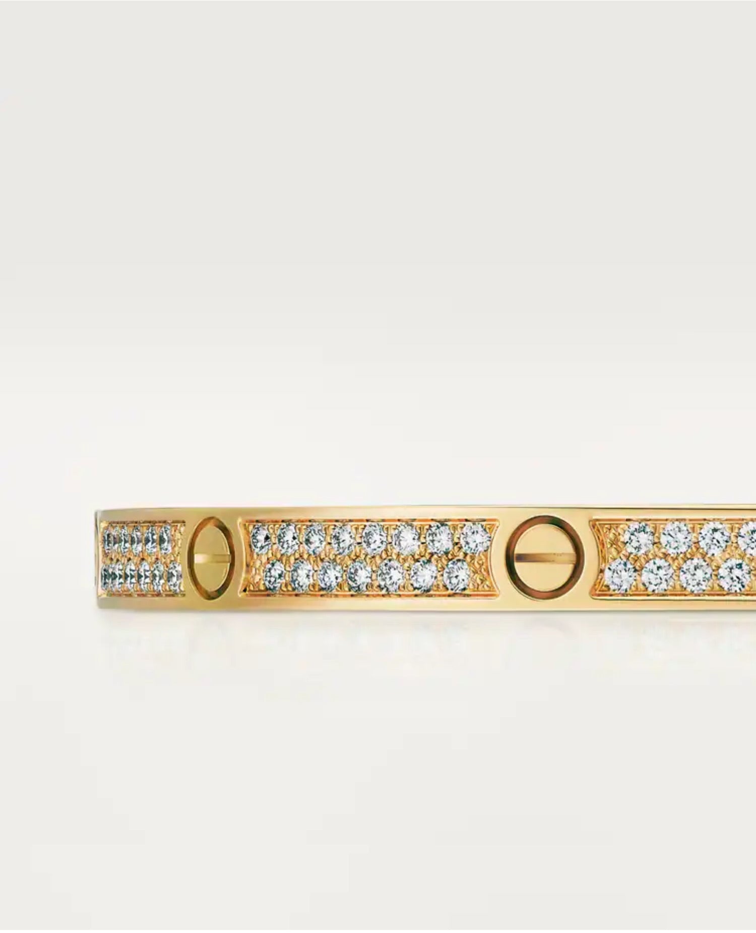 Cartier Love Bracelet, Small Model, Paved, Yellow Gold
