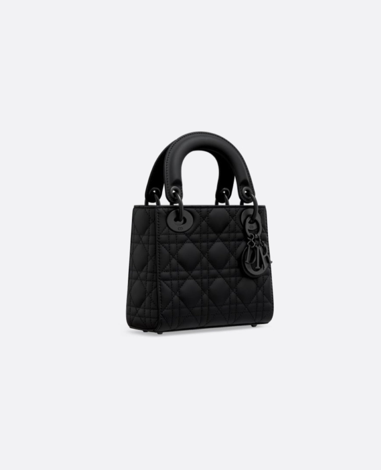 Christian Dior Mini Lady Dior Bag  Black Ultramatte