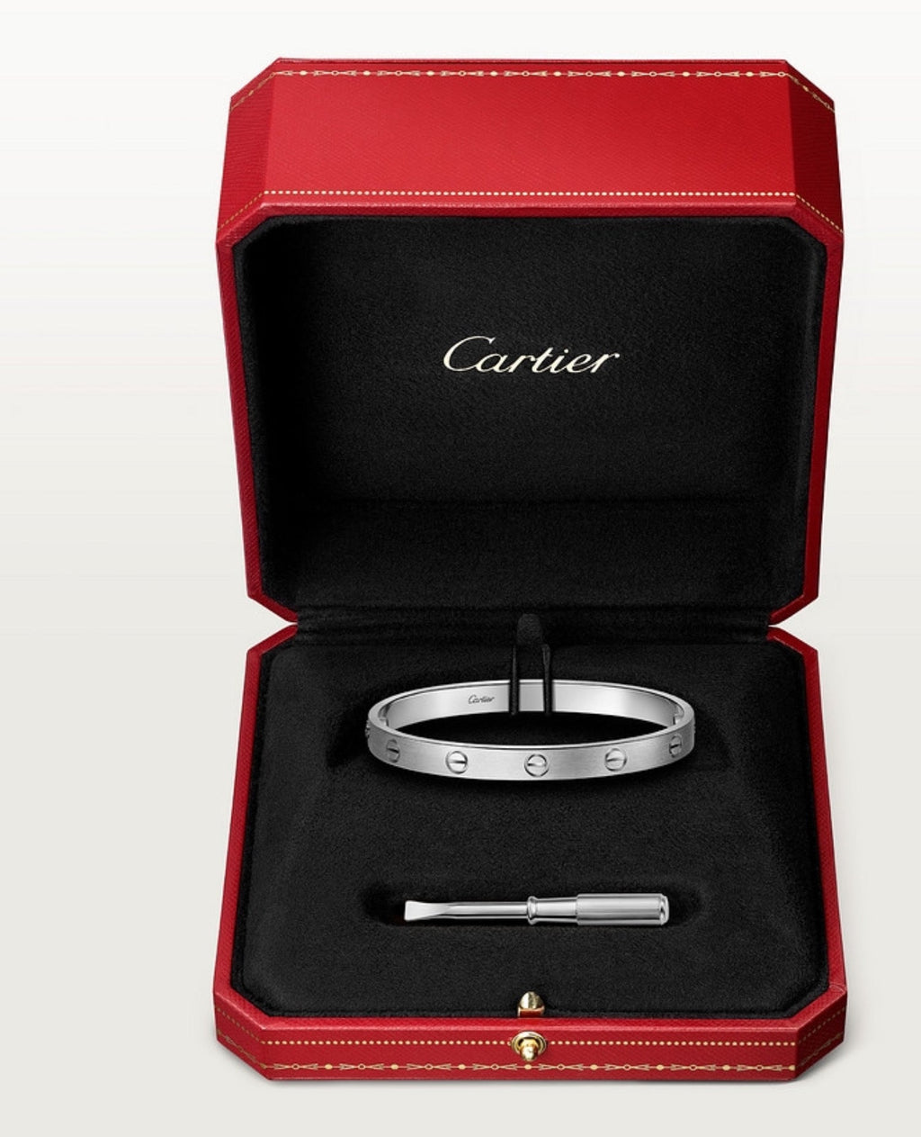 Cartier Love Bracelet, Classic Model, Brushed, Silver