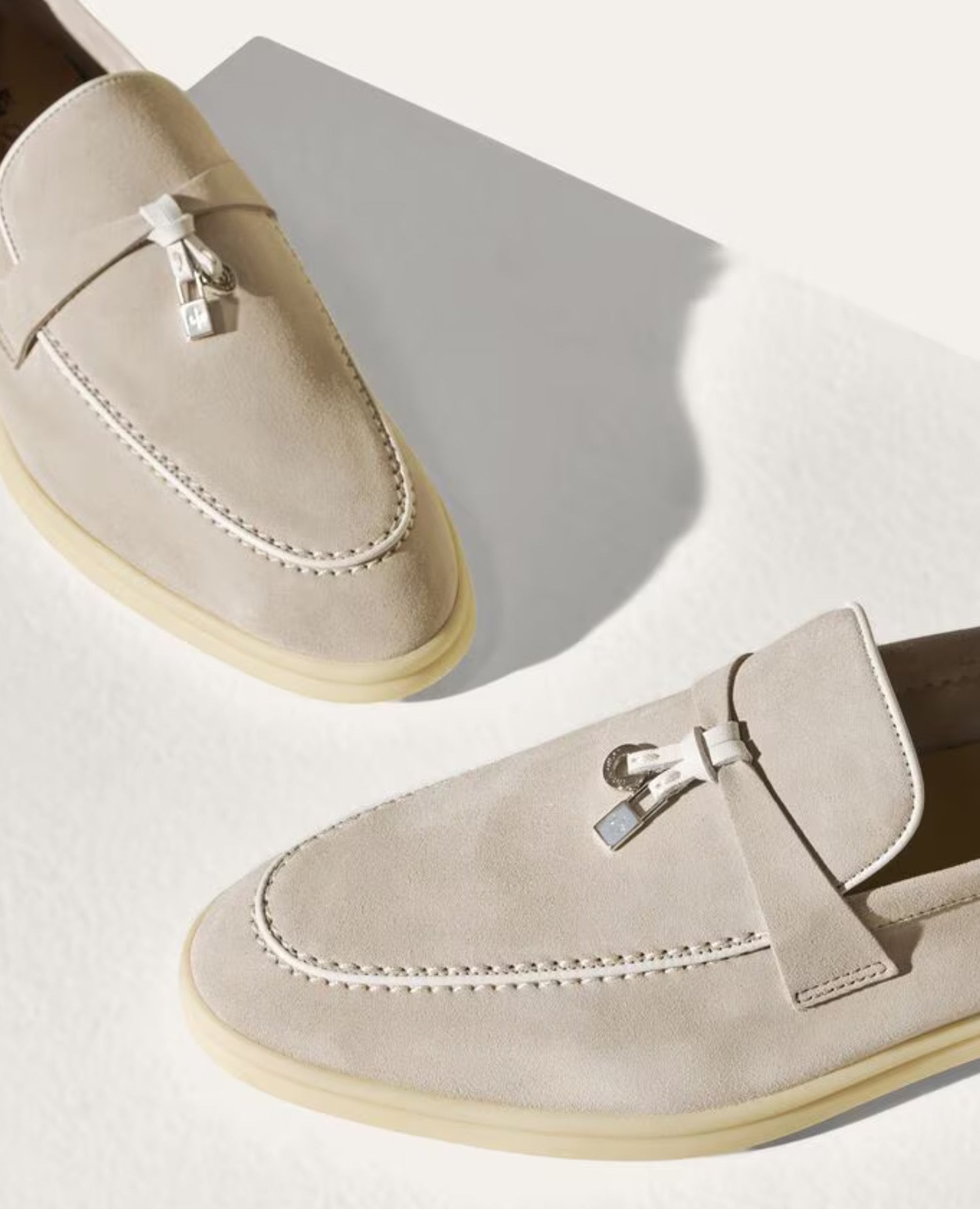 Loro Piana Summer Charms Walk Loafers Power Pearl