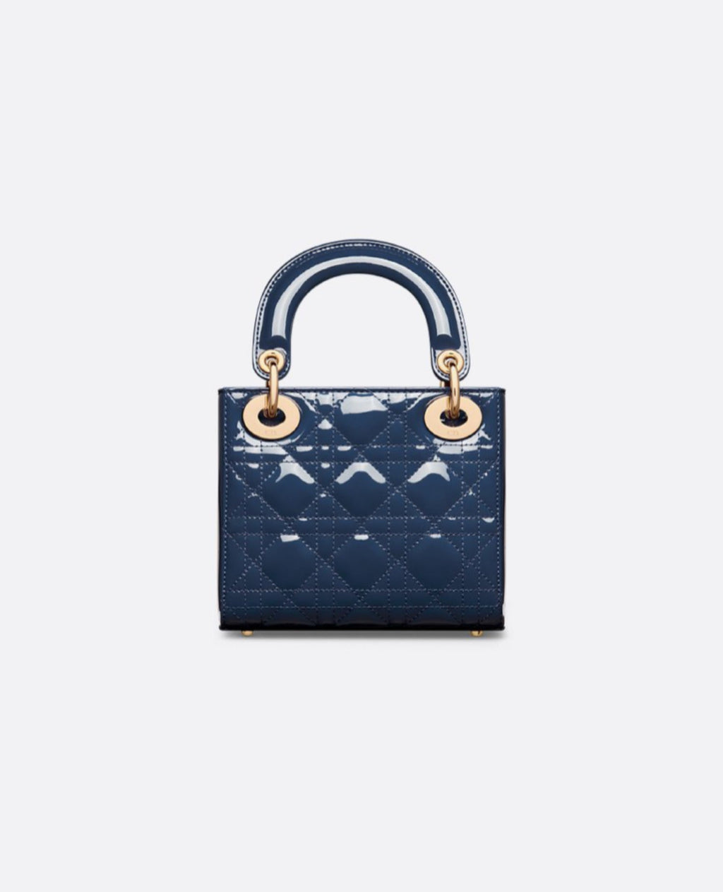 Christian Dior Mini Lady Dior Bag Deep Ocean Blue Patent