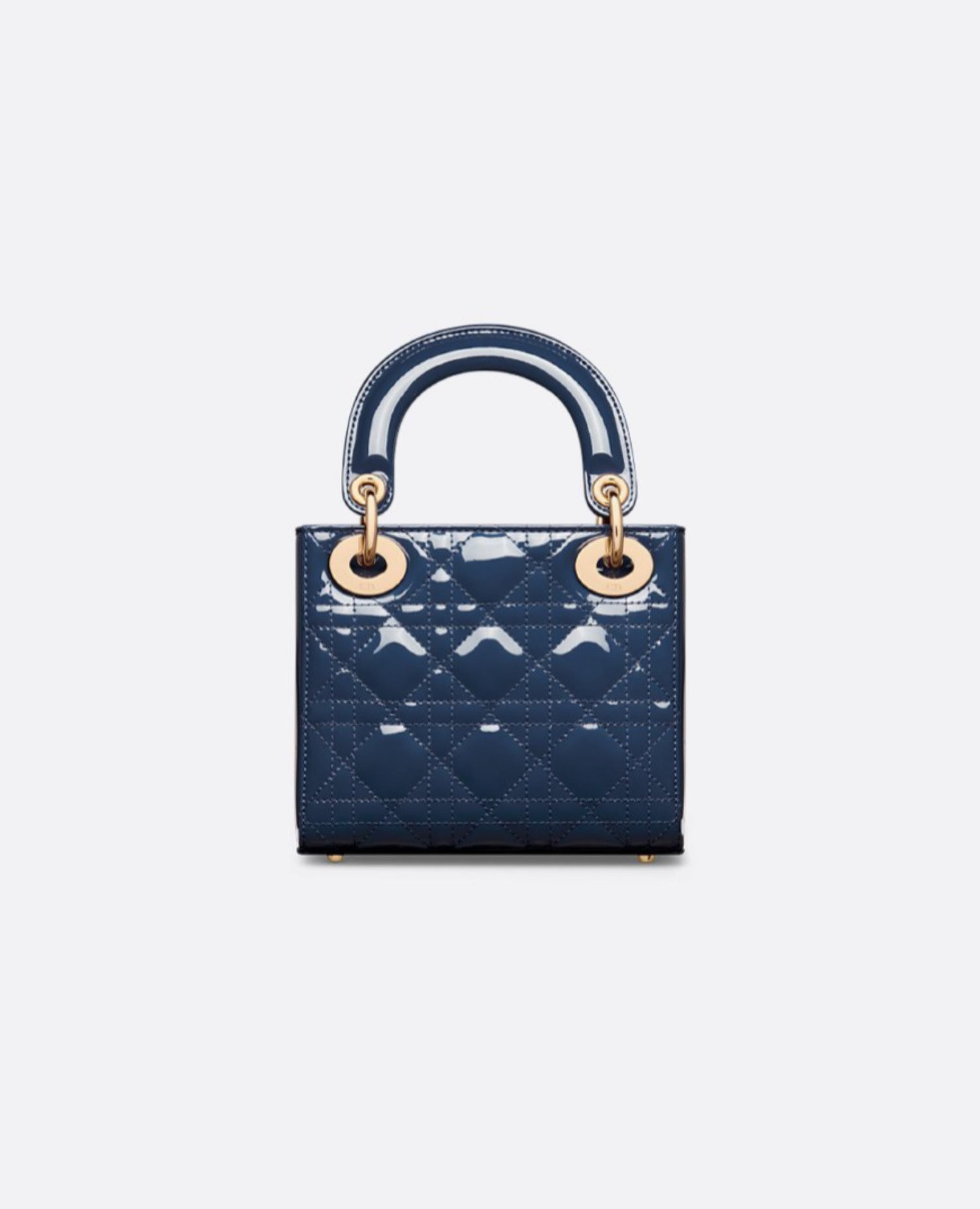 Christian Dior Mini Lady Dior Bag Deep Ocean Blue Patent