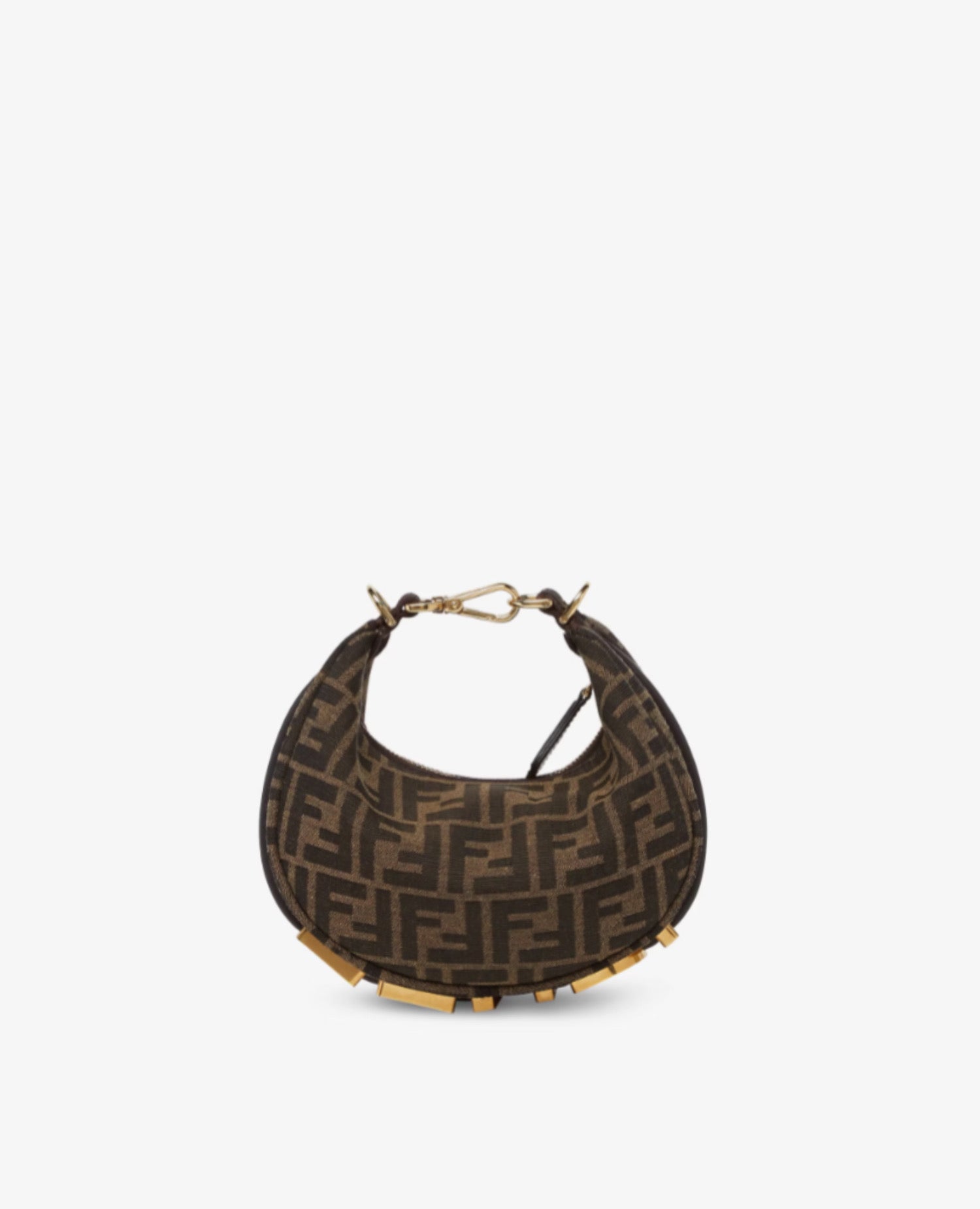 Fendi Fendigraphy Mini Bag Brown FF jacquard Motif Fabric
