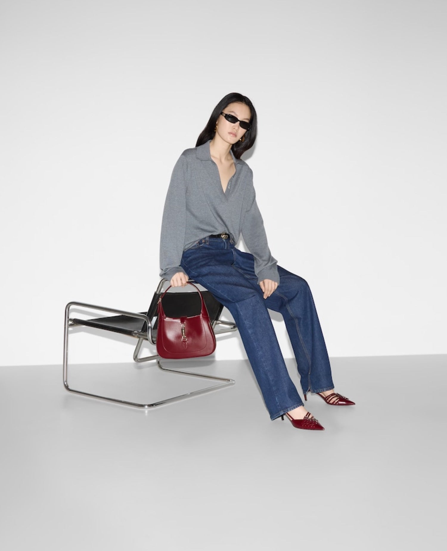 Gucci Jackie 1961 Small Shoulder Bag Burgundy