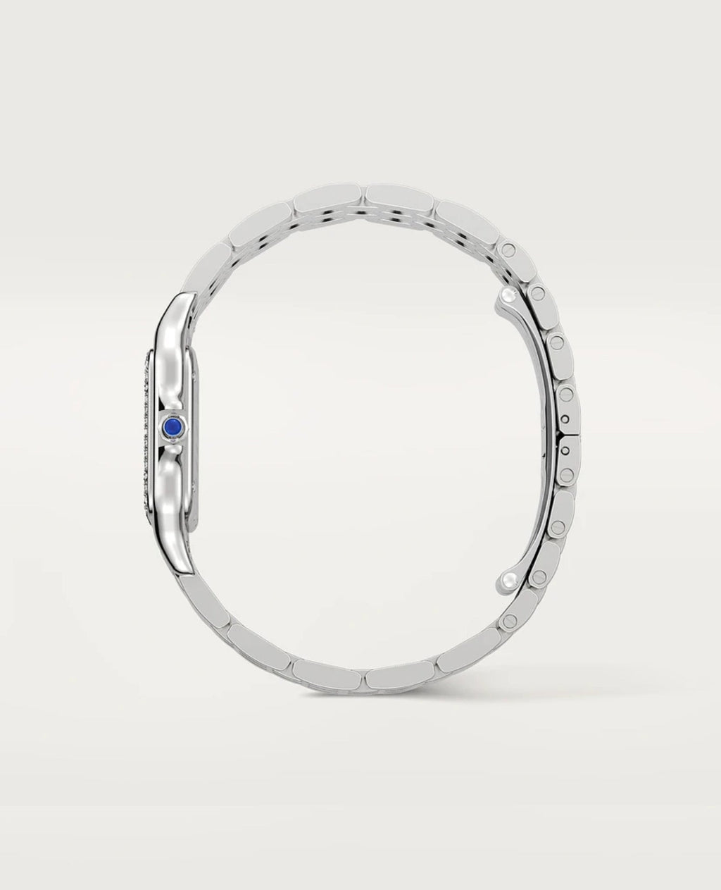 Panthèrs DE Cartier Watch, Medium Model, Diamonds, Silver