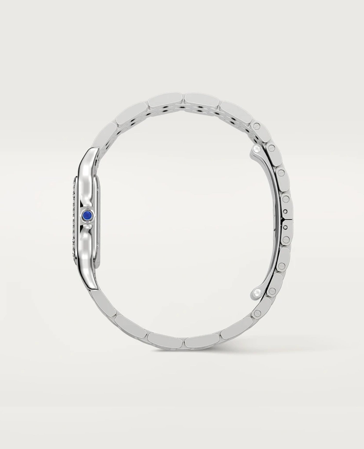 Panthèrs DE Cartier Watch, Medium Model, Diamonds, Silver